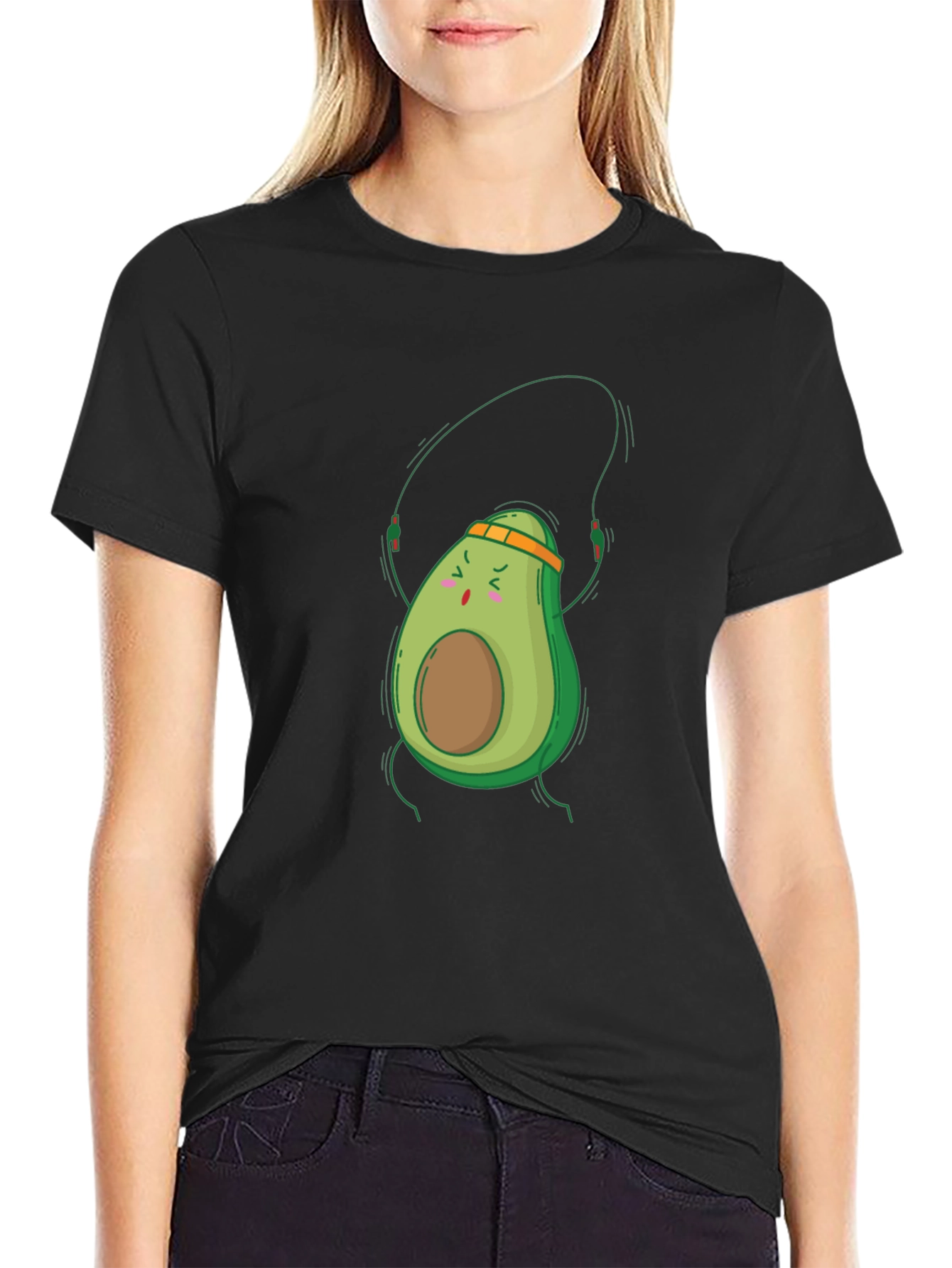 Black Avocado Workout Black T-Shirt view 2