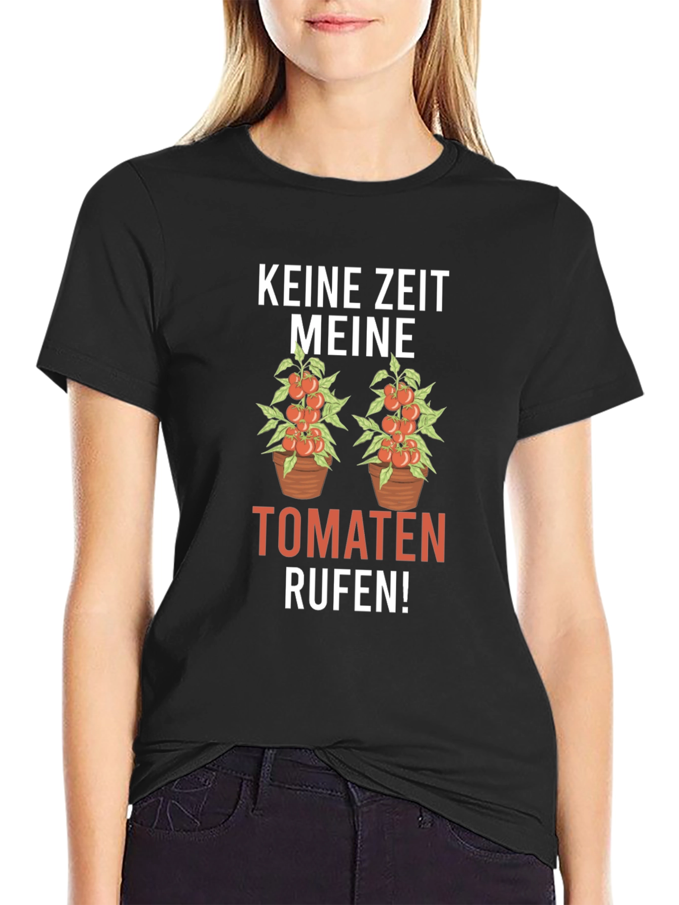 Black Tomato Calling T-Shirt - Gardening Enthusiast Tee view 2