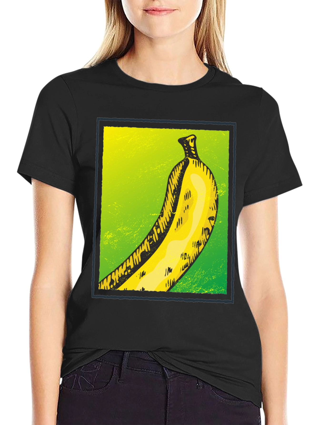 Black Banana Graphic Tee - Quirky Fruit Design view 2