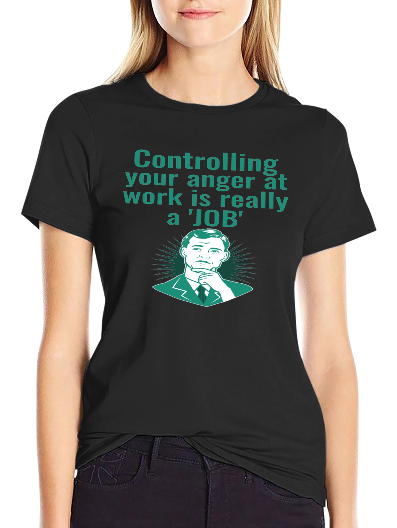Black Controlling Anger T-Shirt view 2