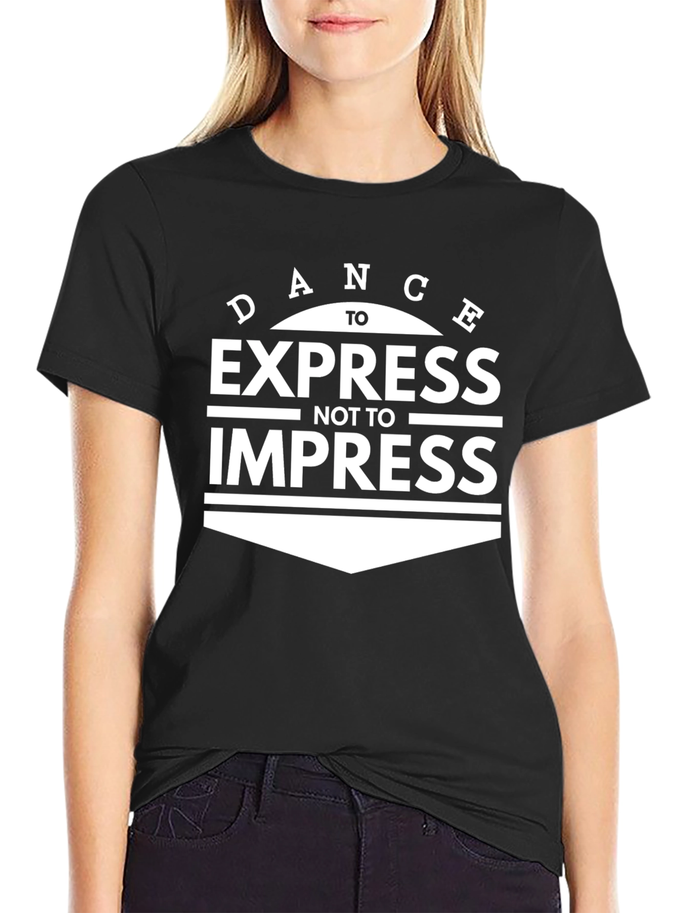Black Dance to Express Graphic T-Shirt - Stylish Black Tee view 2