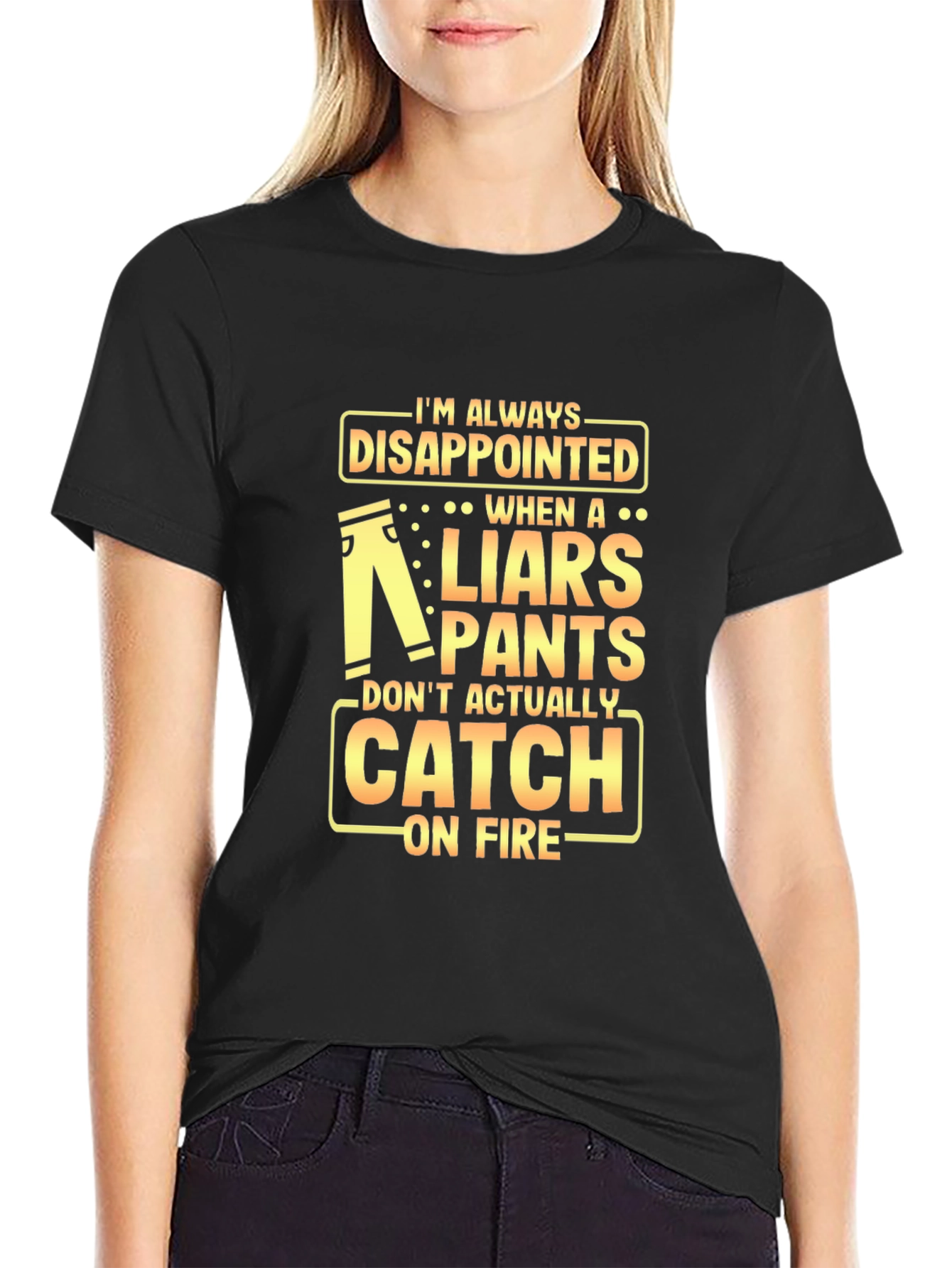 Black Liars Pants on Fire Graphic Tee view 2