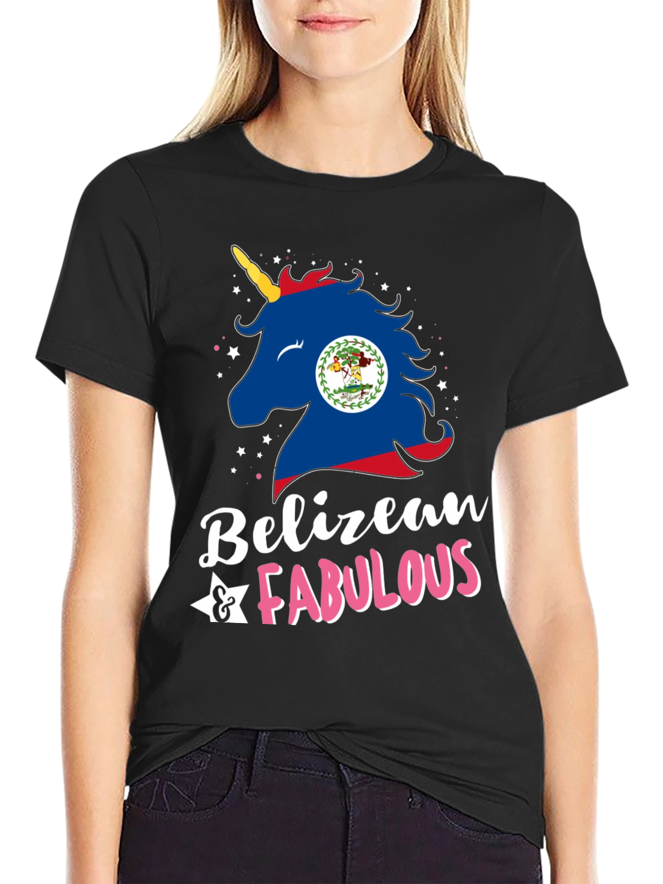 Black Belizean & Fabulous Unisex T-Shirt view 2