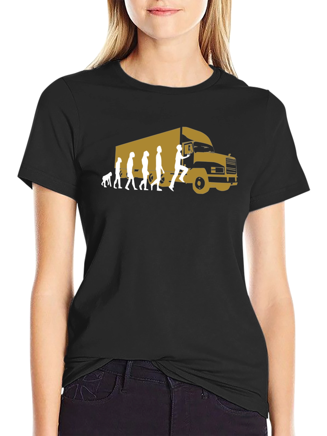 Black Trucker Evolution Graphic T-Shirt - Black view 2