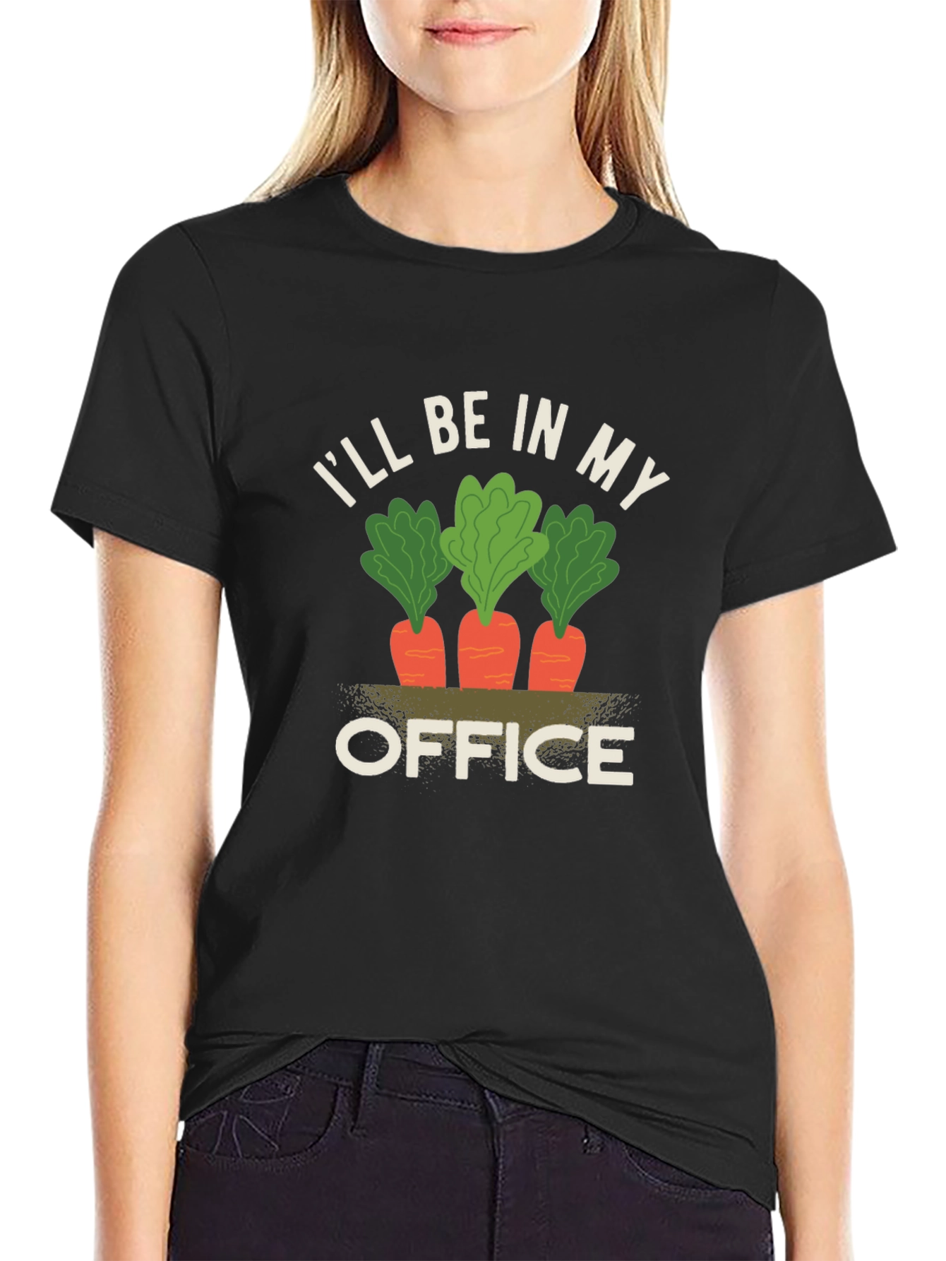Black Gardener's Office T-Shirt - Black view 2