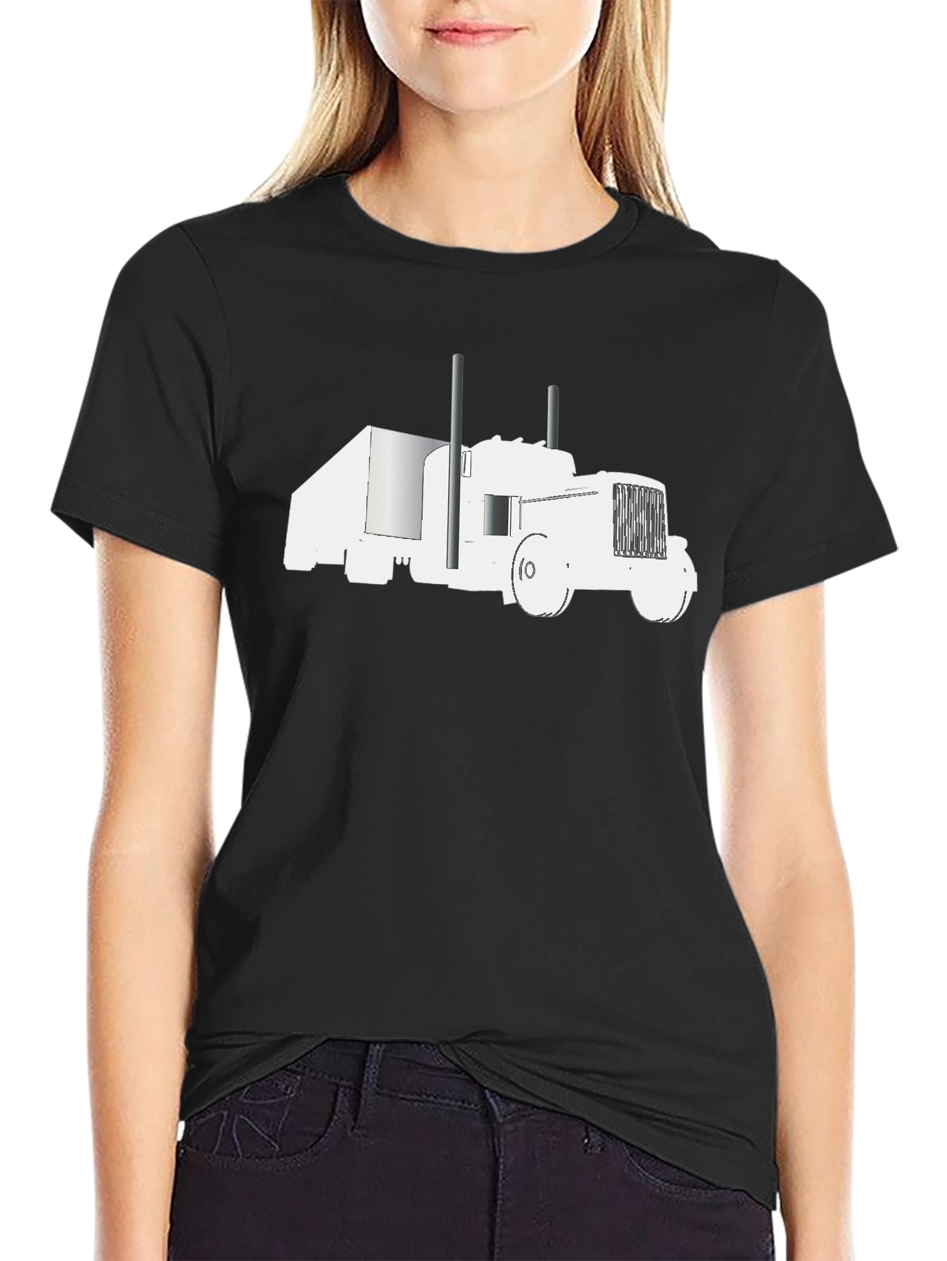 Black Truck Graphic Black Tee - Diesel Power Style view 2