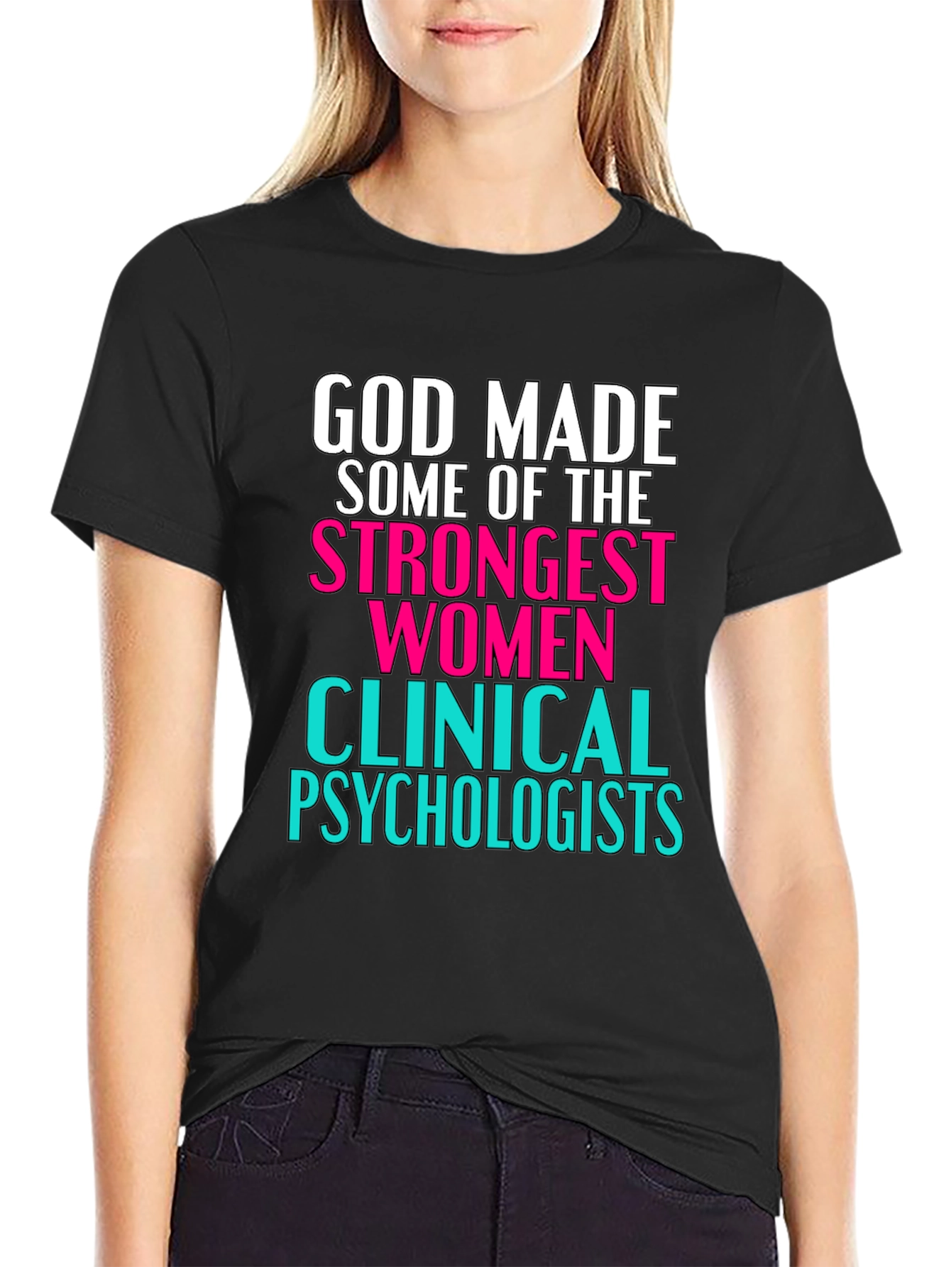 Black Strong Women Clinical Psychologists T-Shirt view 2