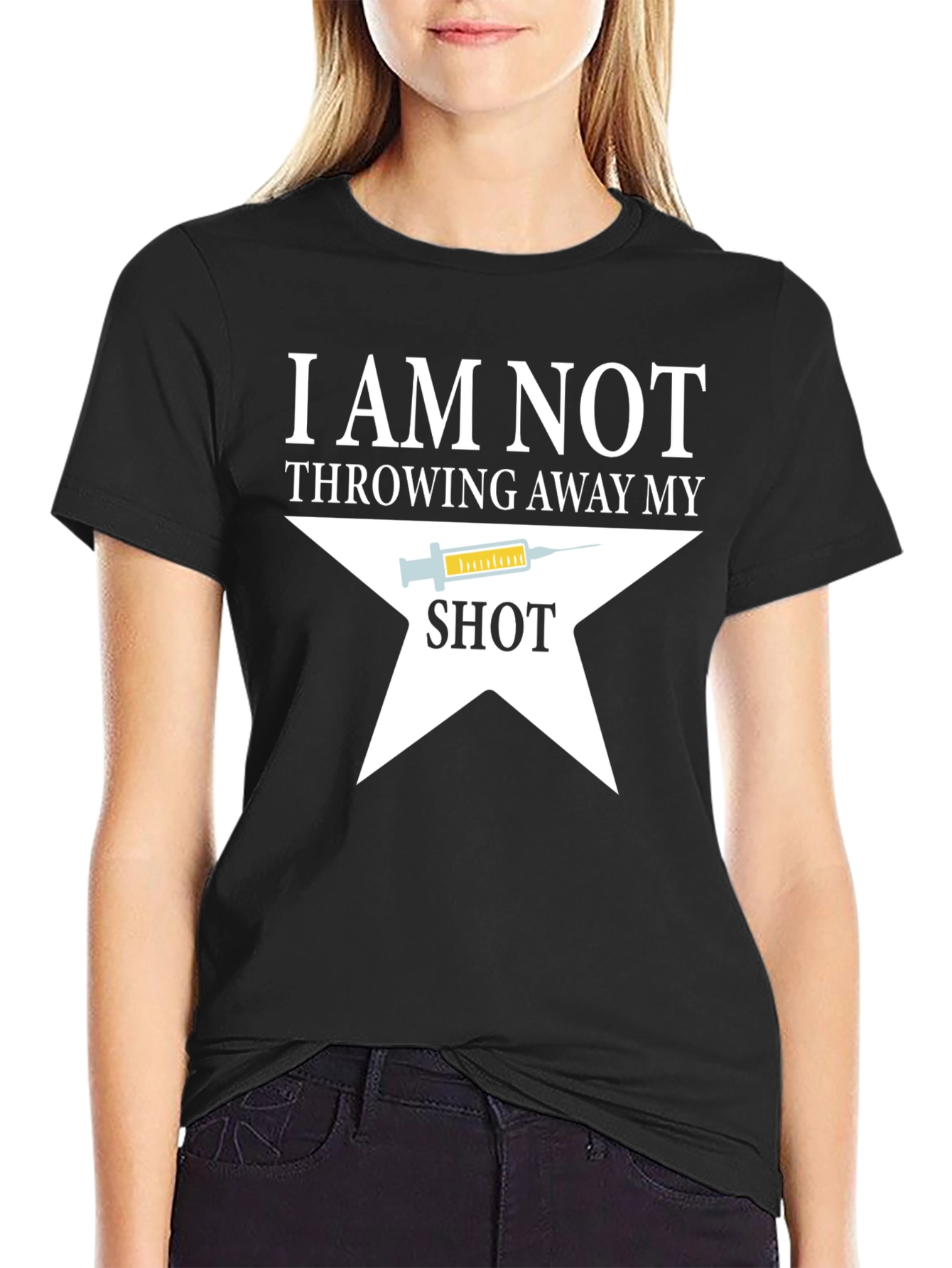 Black I Am Not Throwing Away My Shot T-Shirt view 2