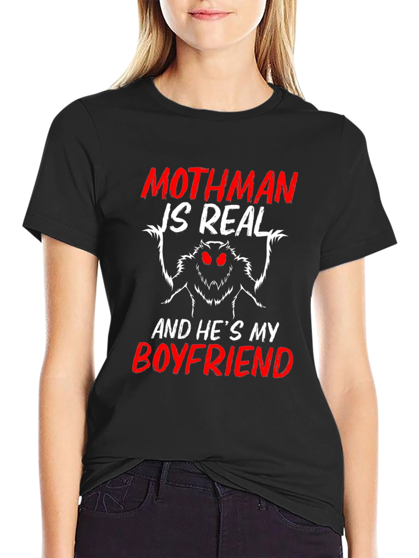 Mothman Boyfriend Graphic Tee - Cryptid Lover Shirt - 2