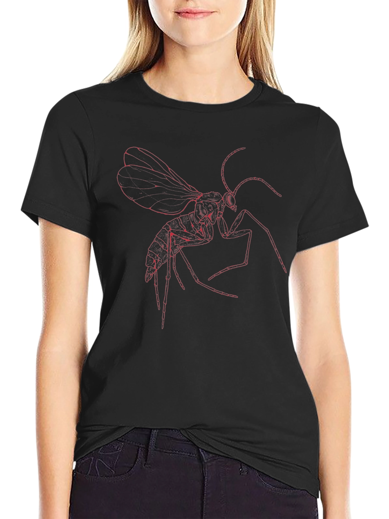 Black Bug Graphic Black Tee view 2