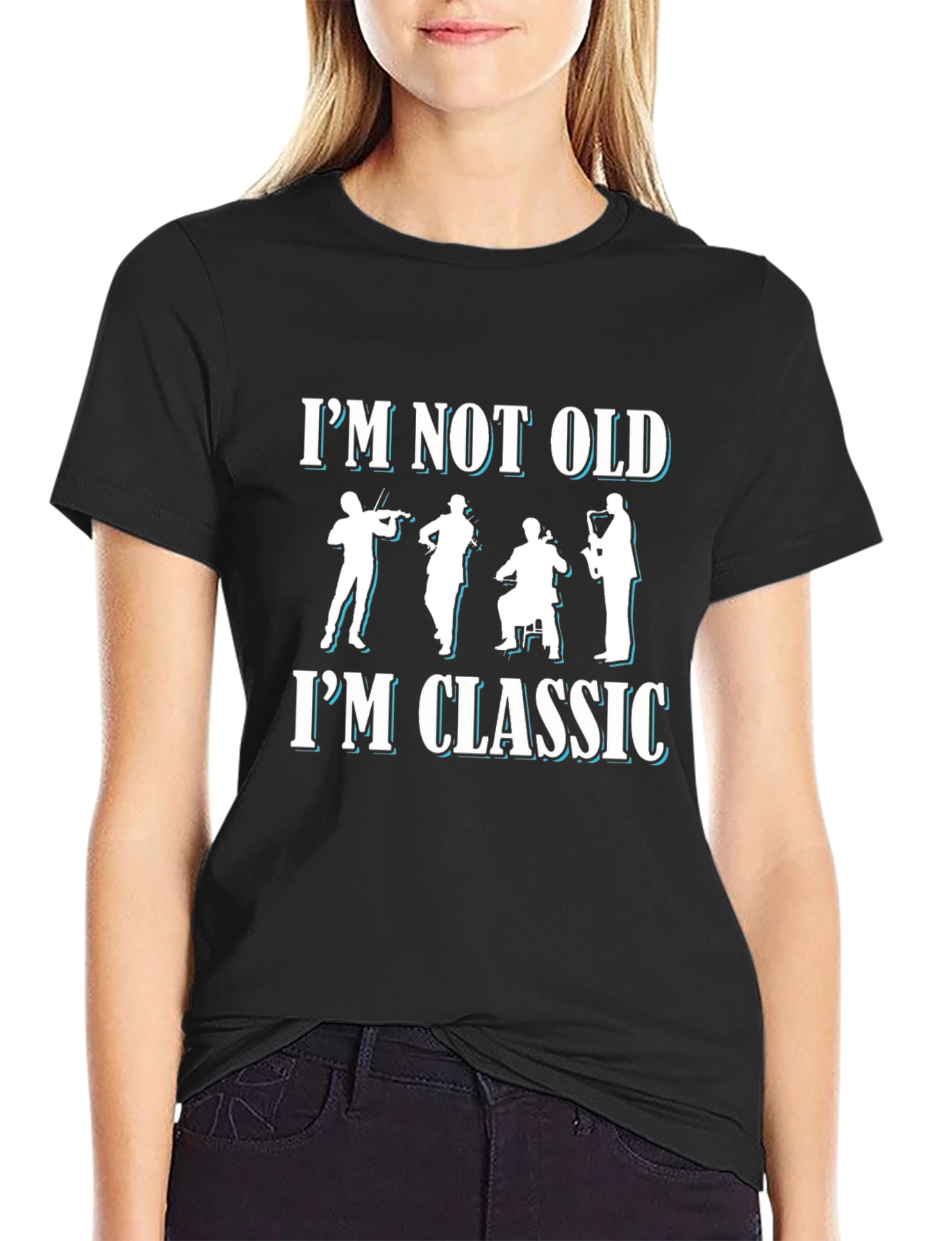 Black I'm Not Old, I'm Classic Music T-Shirt view 2