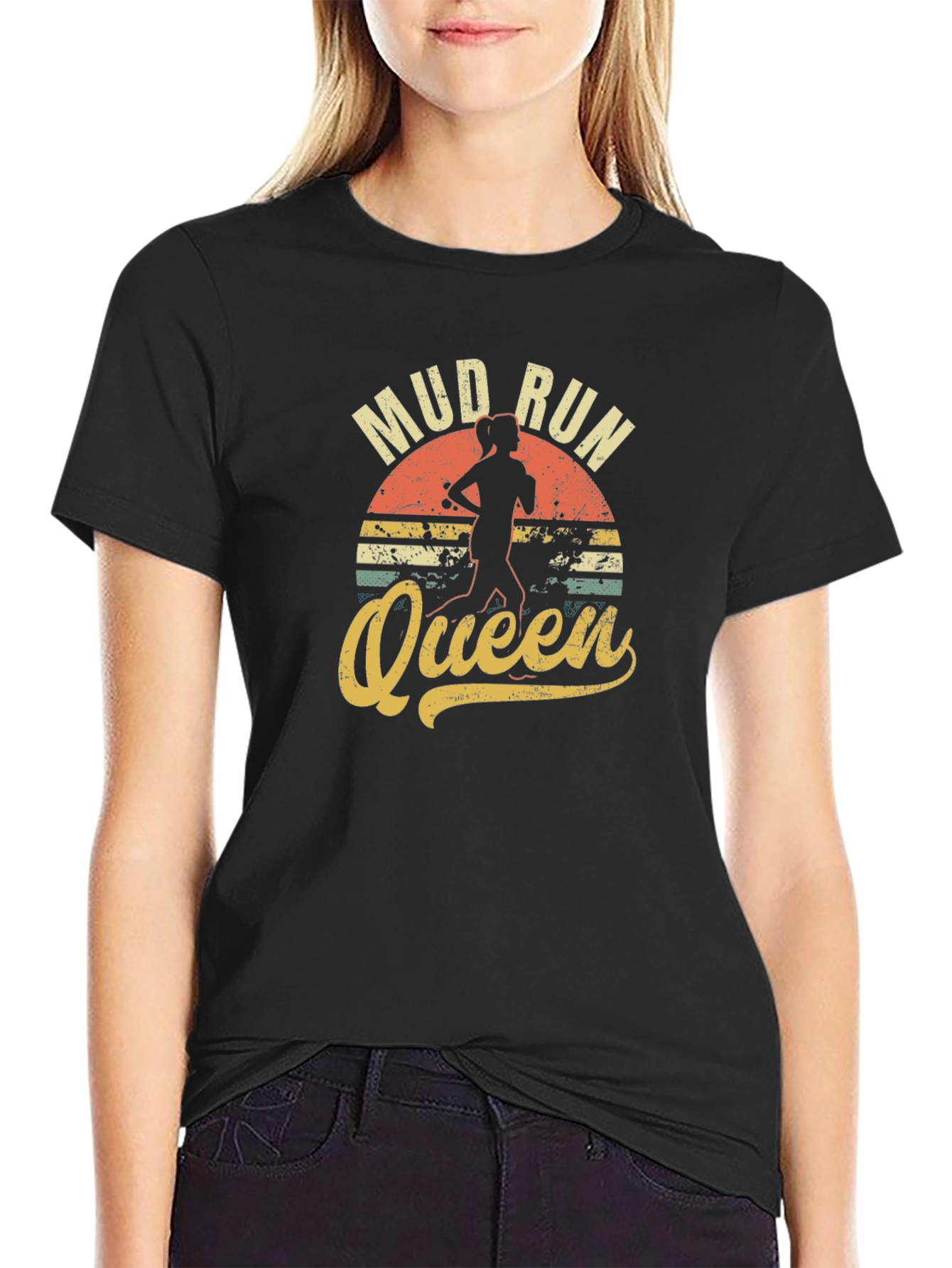 Black Mud Run Queen Graphic T-Shirt view 2