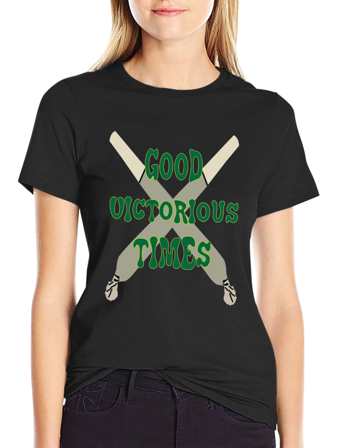 Black Good Victorious Times Graphic T-Shirt view 2