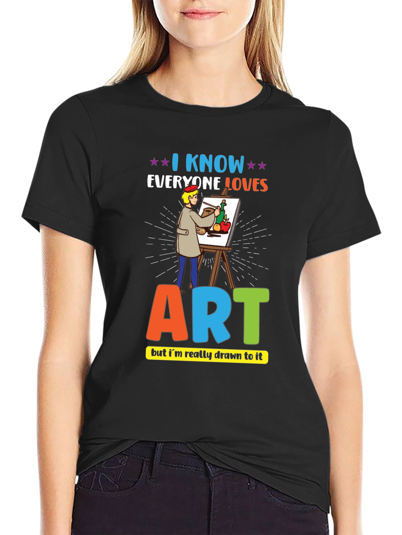 Black Artist Graphic T-Shirt - Art Lover Tee view 2