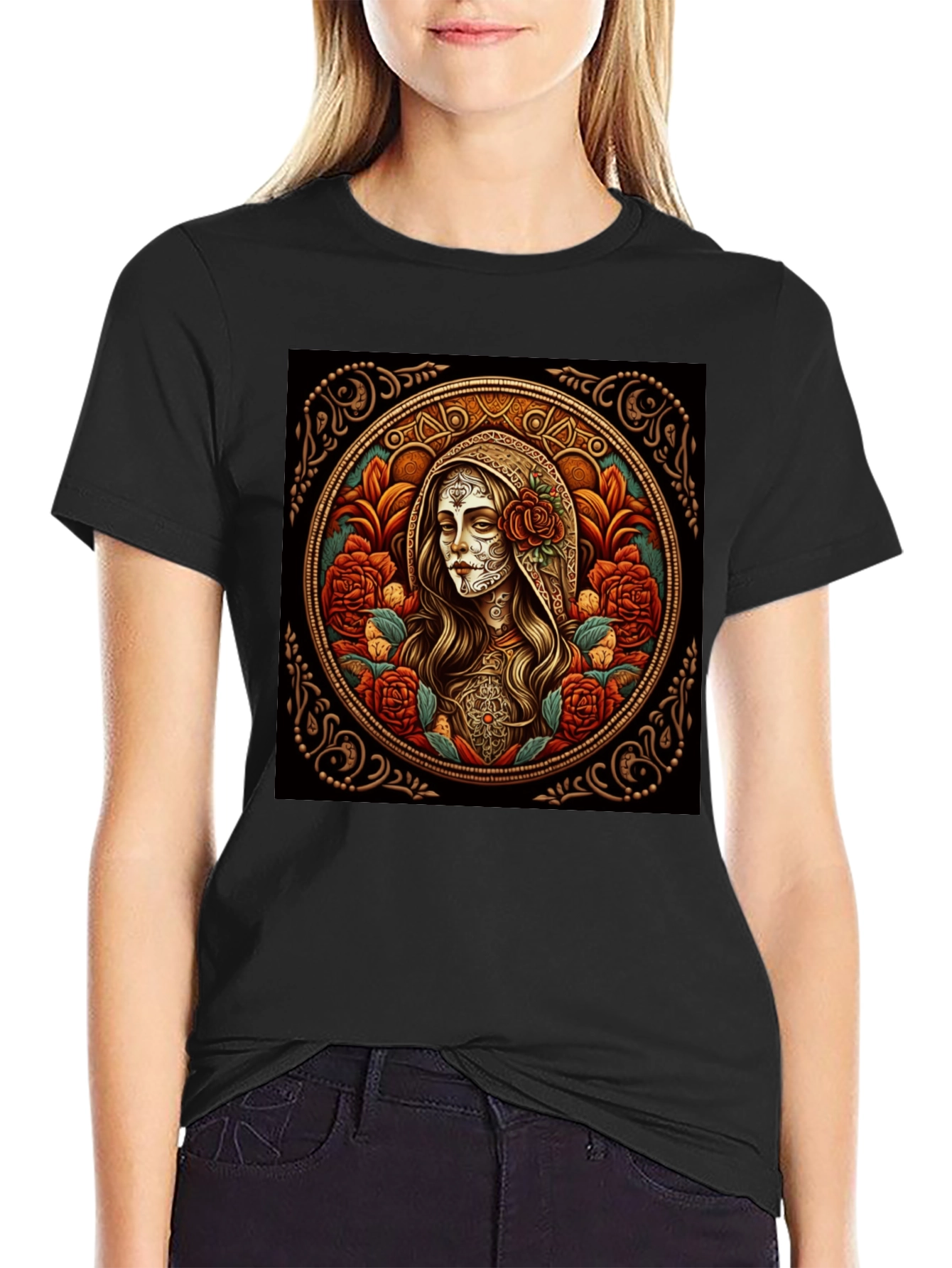Black Day of the Dead T-Shirt view 2