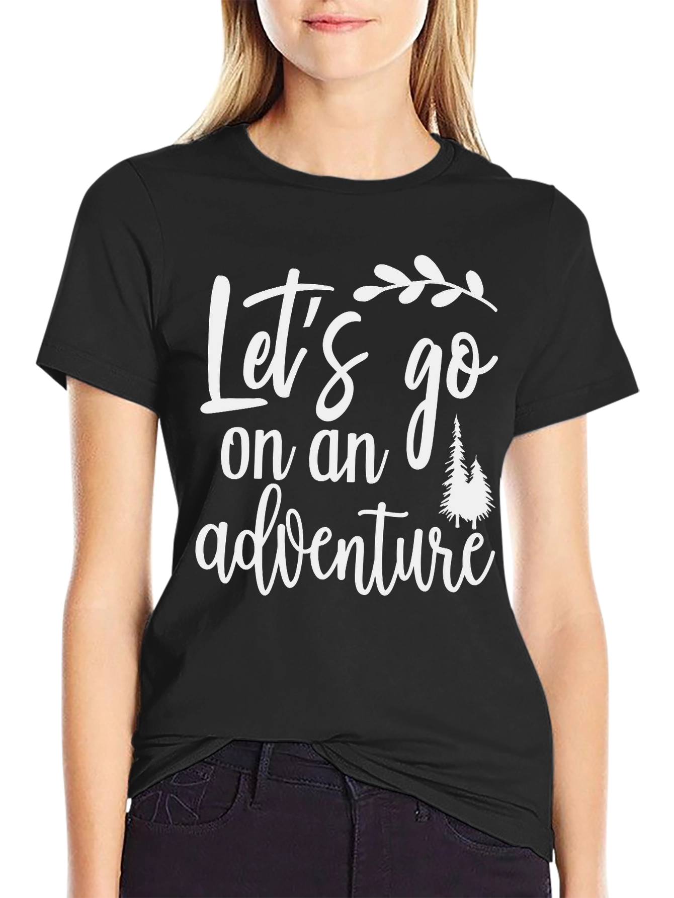 Black Adventure Awaits T-Shirt view 2
