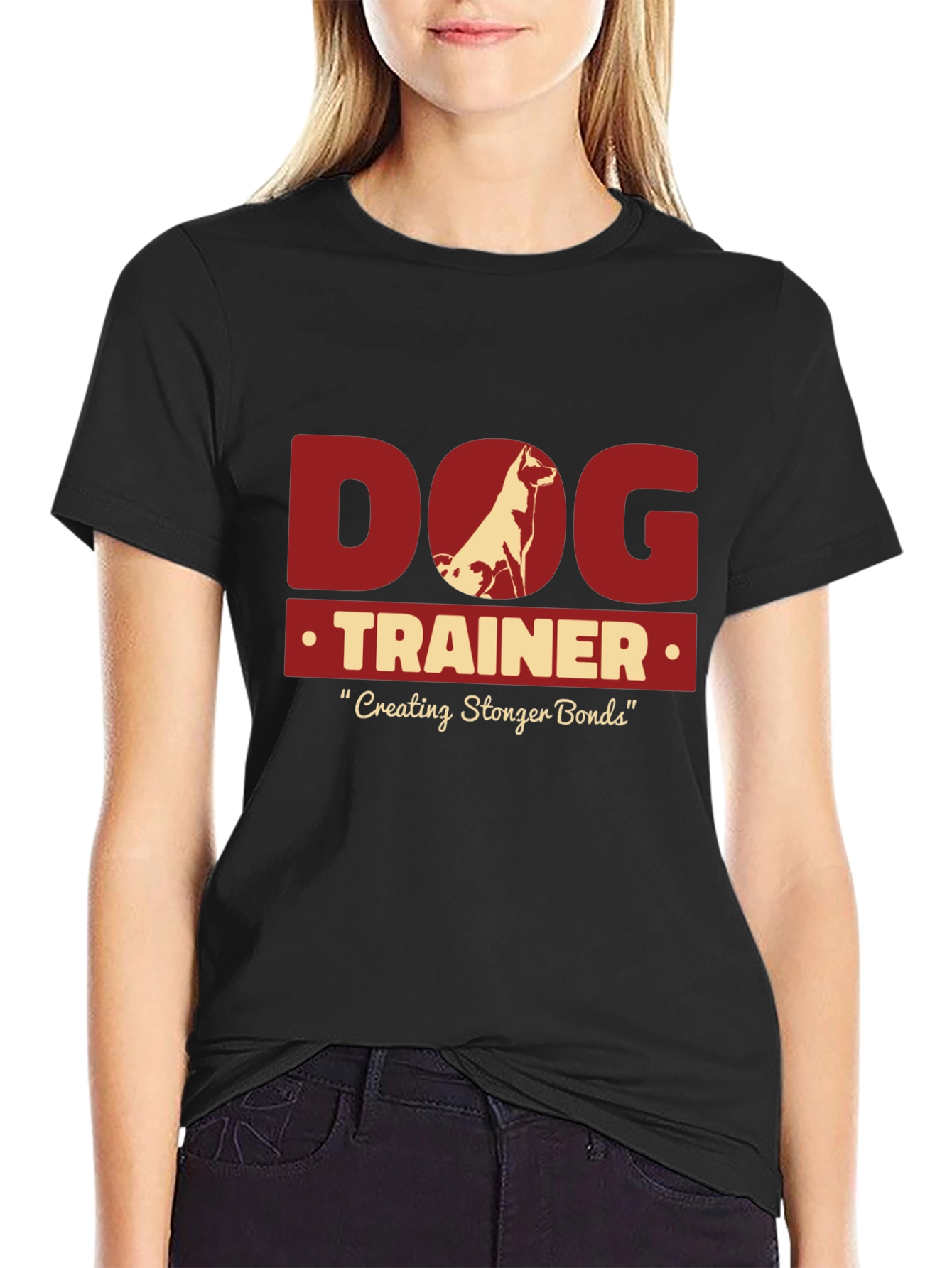 Black Dog Trainer T-Shirt - Creating Stronger Bonds view 2