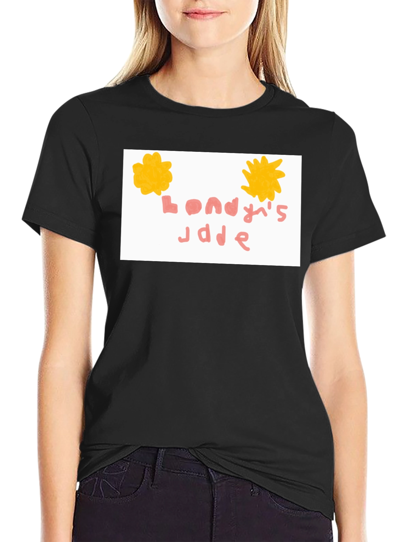 Black Unique Graphic T-Shirt - Londey's Jade view 2