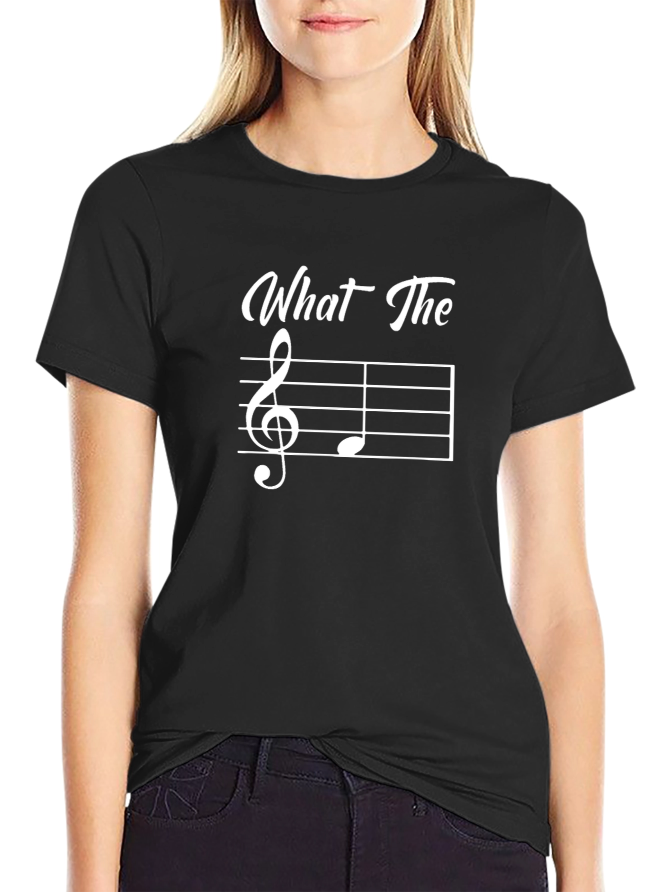 Black What The Cluck Music T-Shirt view 2