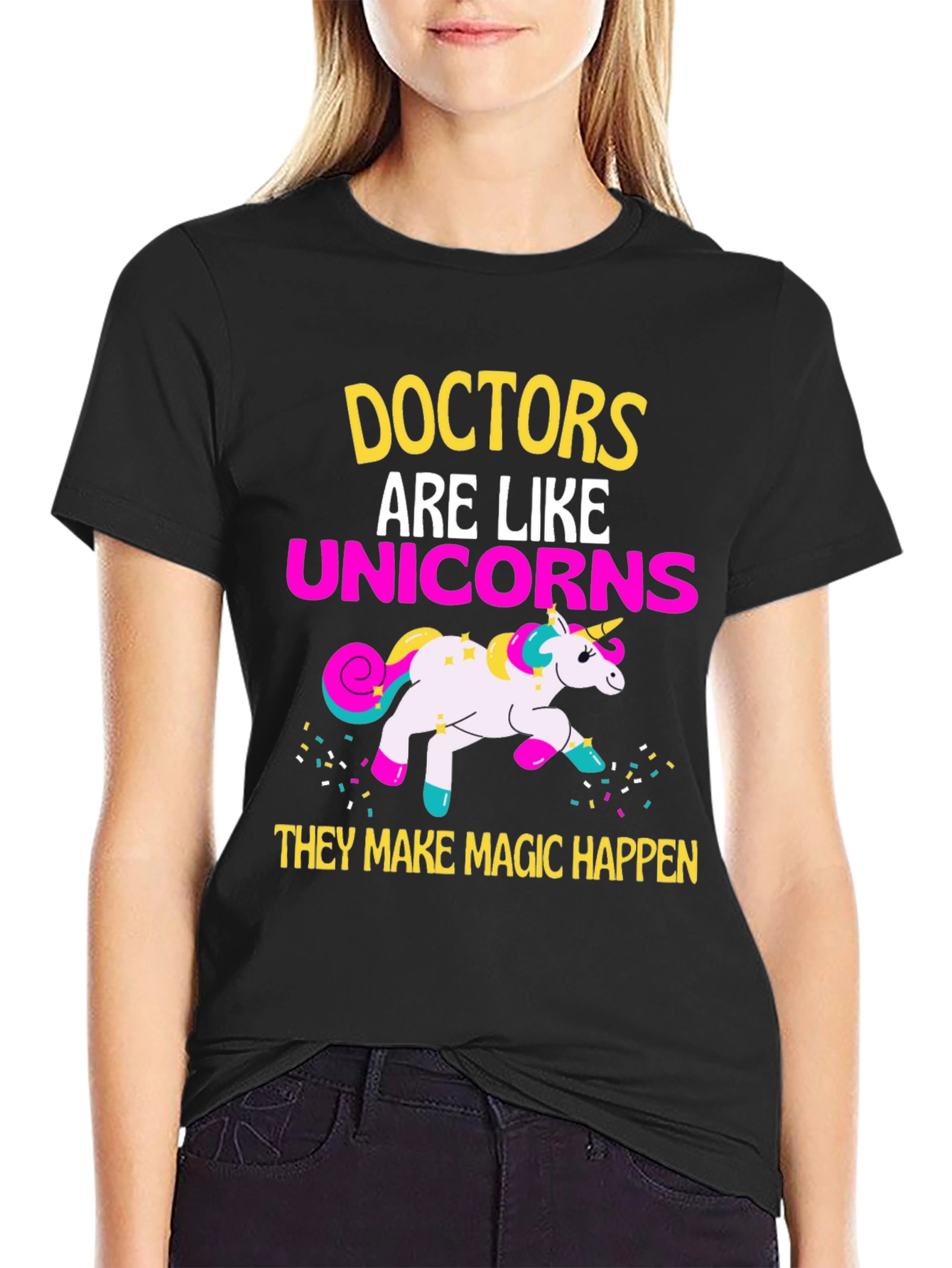 Black Doctors are Like Unicorns T-Shirt view 2
