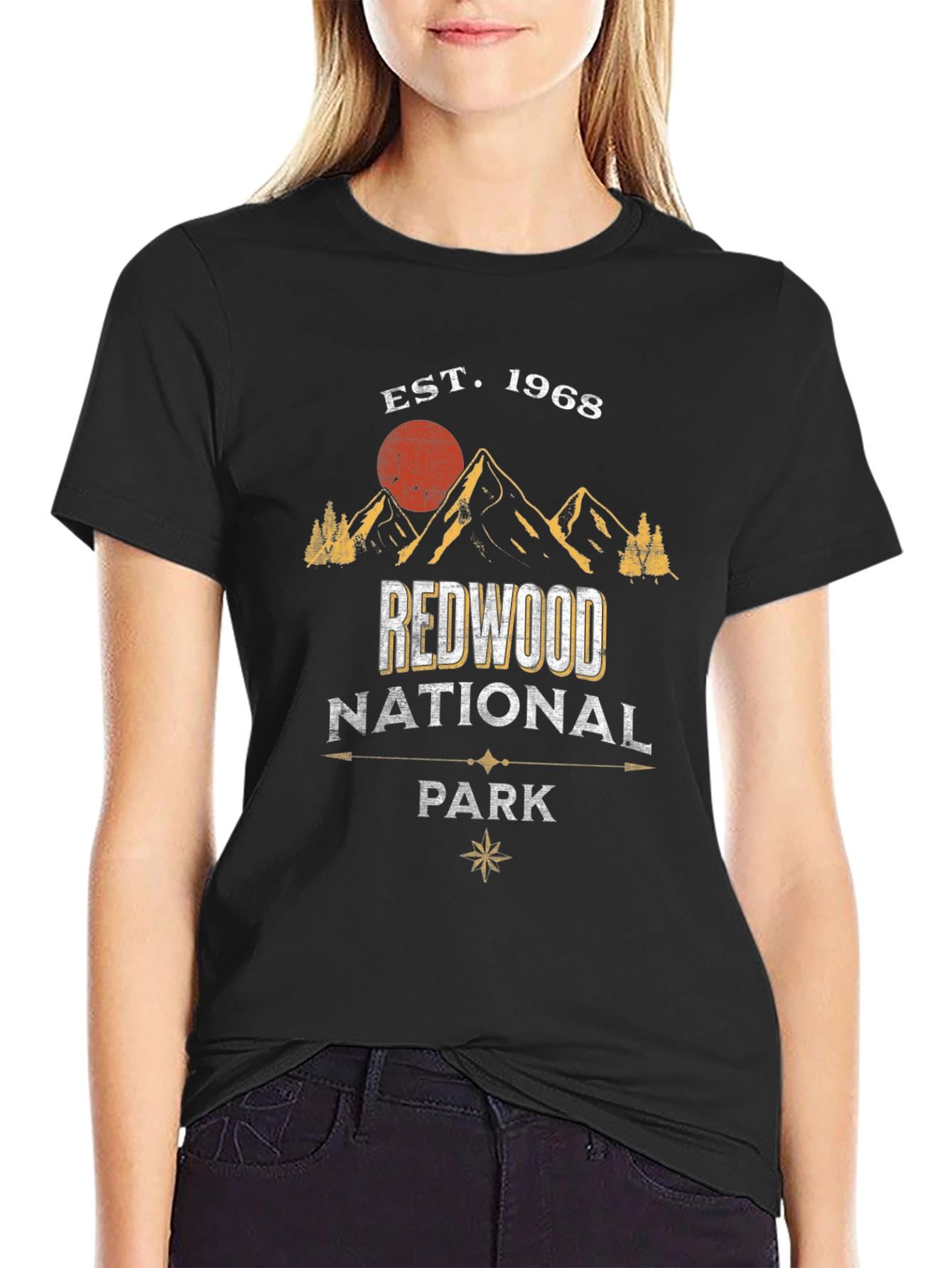 Black Redwood National Park T-Shirt - Est. 1968 view 2