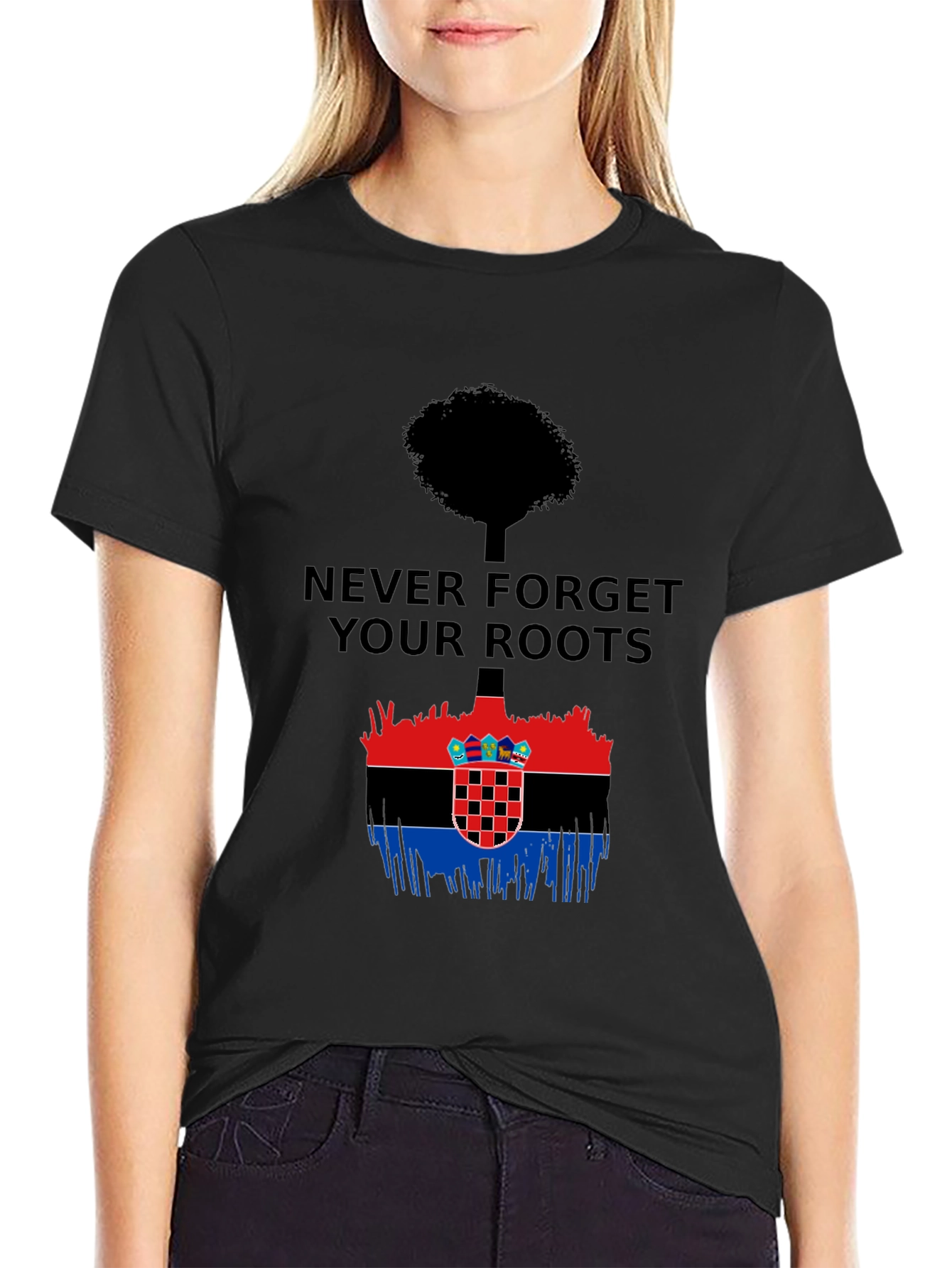 Never Forget Roots Croatia Flag Graphic Tee - 2