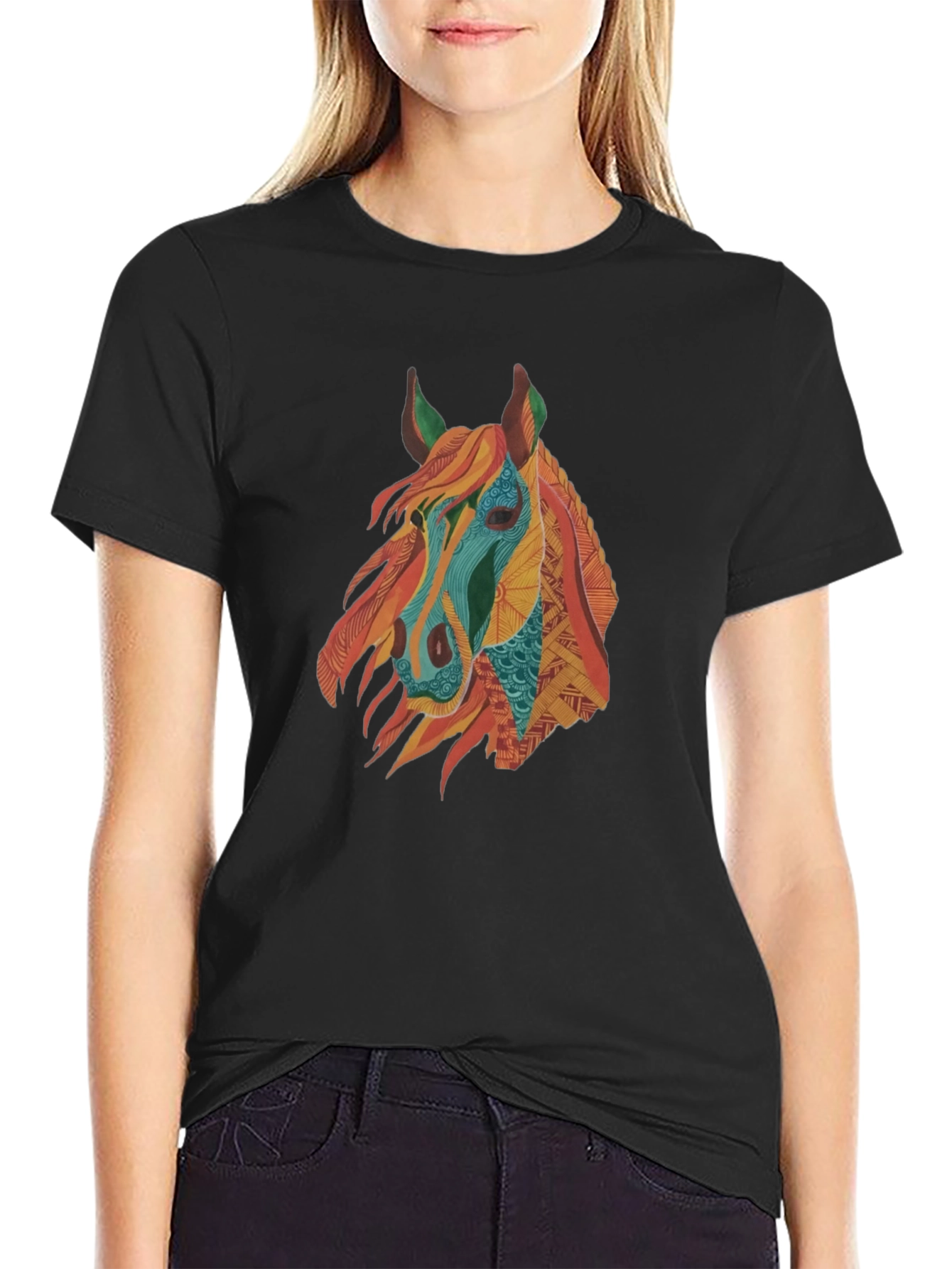 Horse Graphic Tee - Men's Black T-Shirt - 2