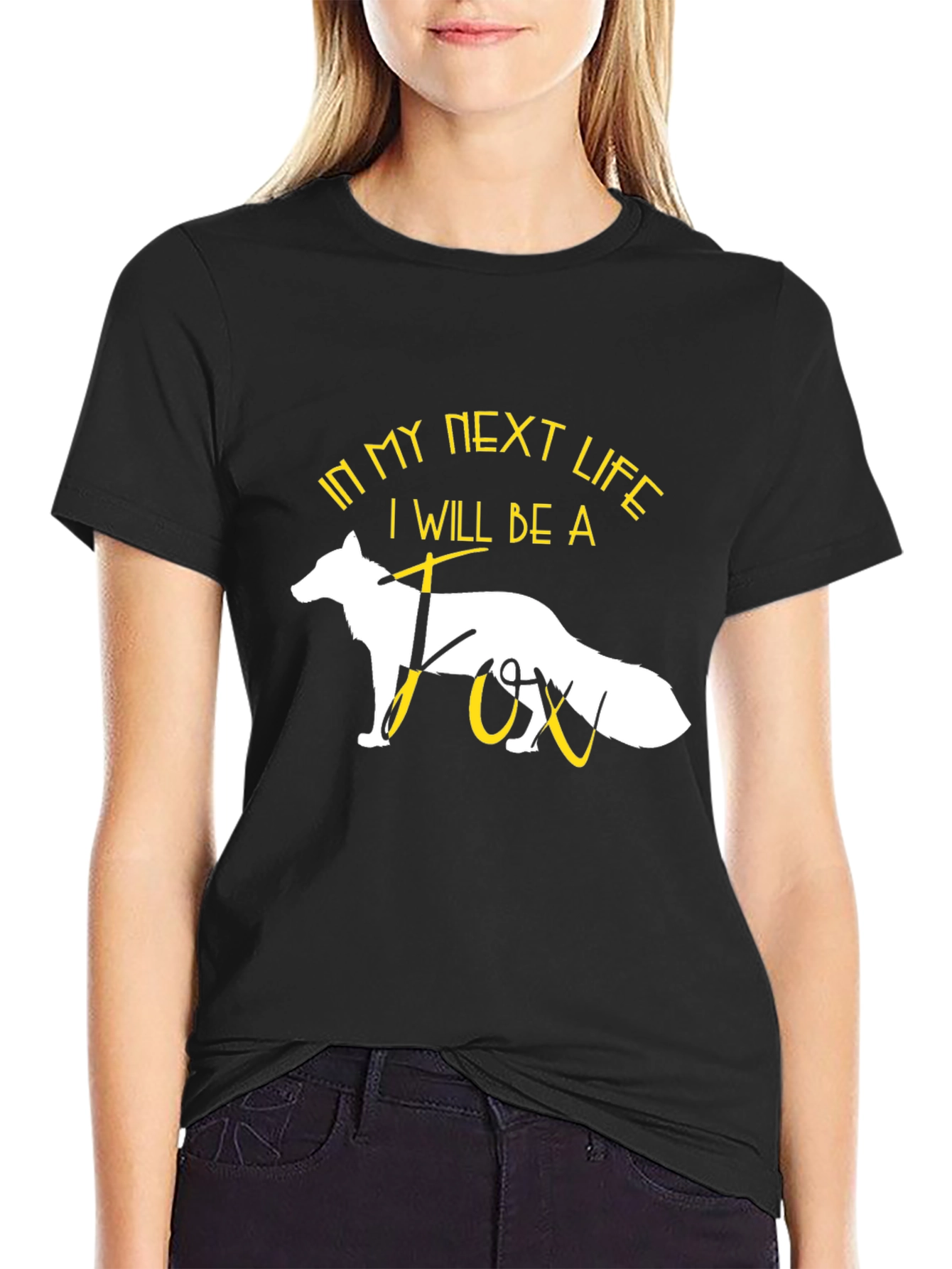 Black In My Next Life Fox T-Shirt view 2