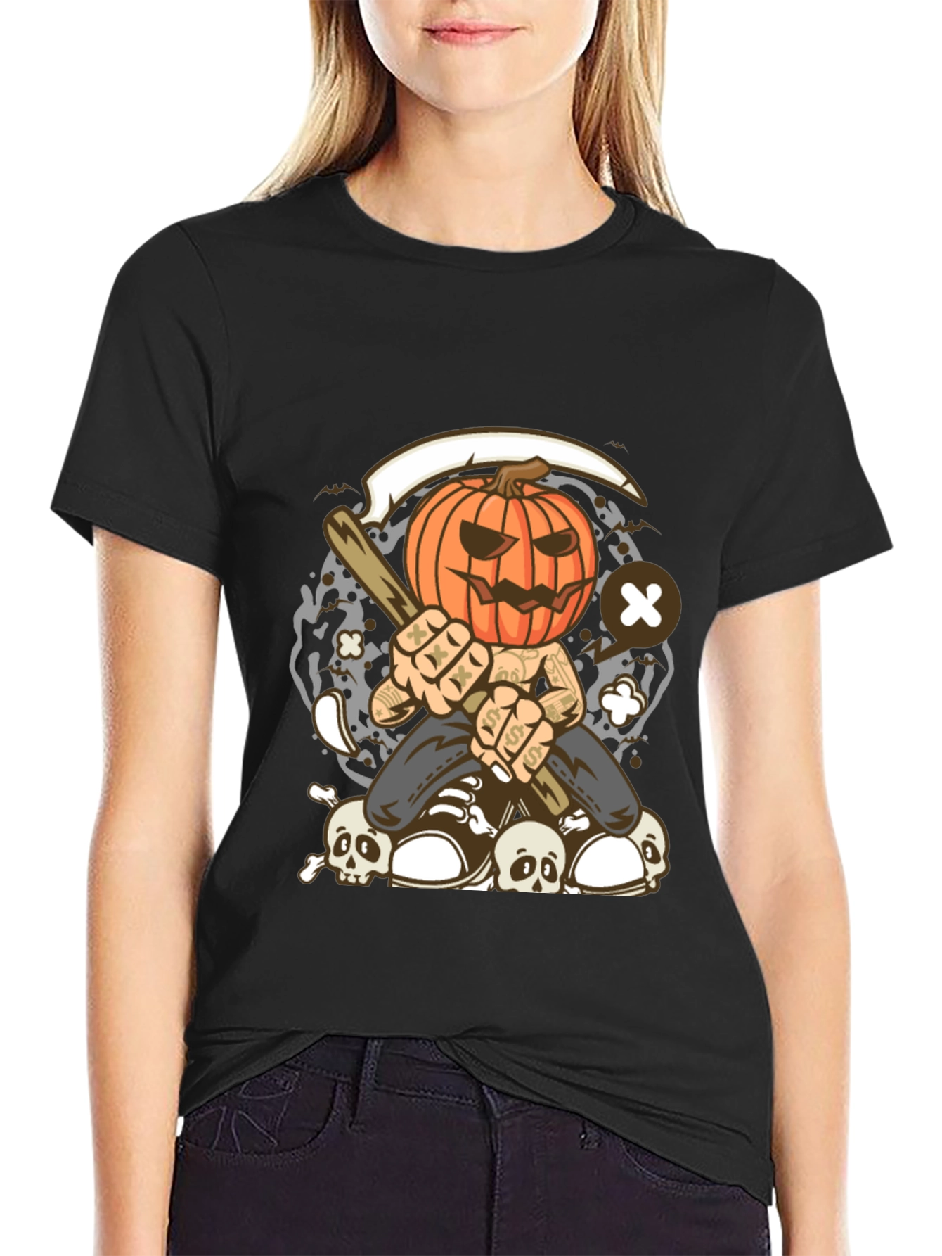 Pumpkin Head Halloween T-Shirt - 2