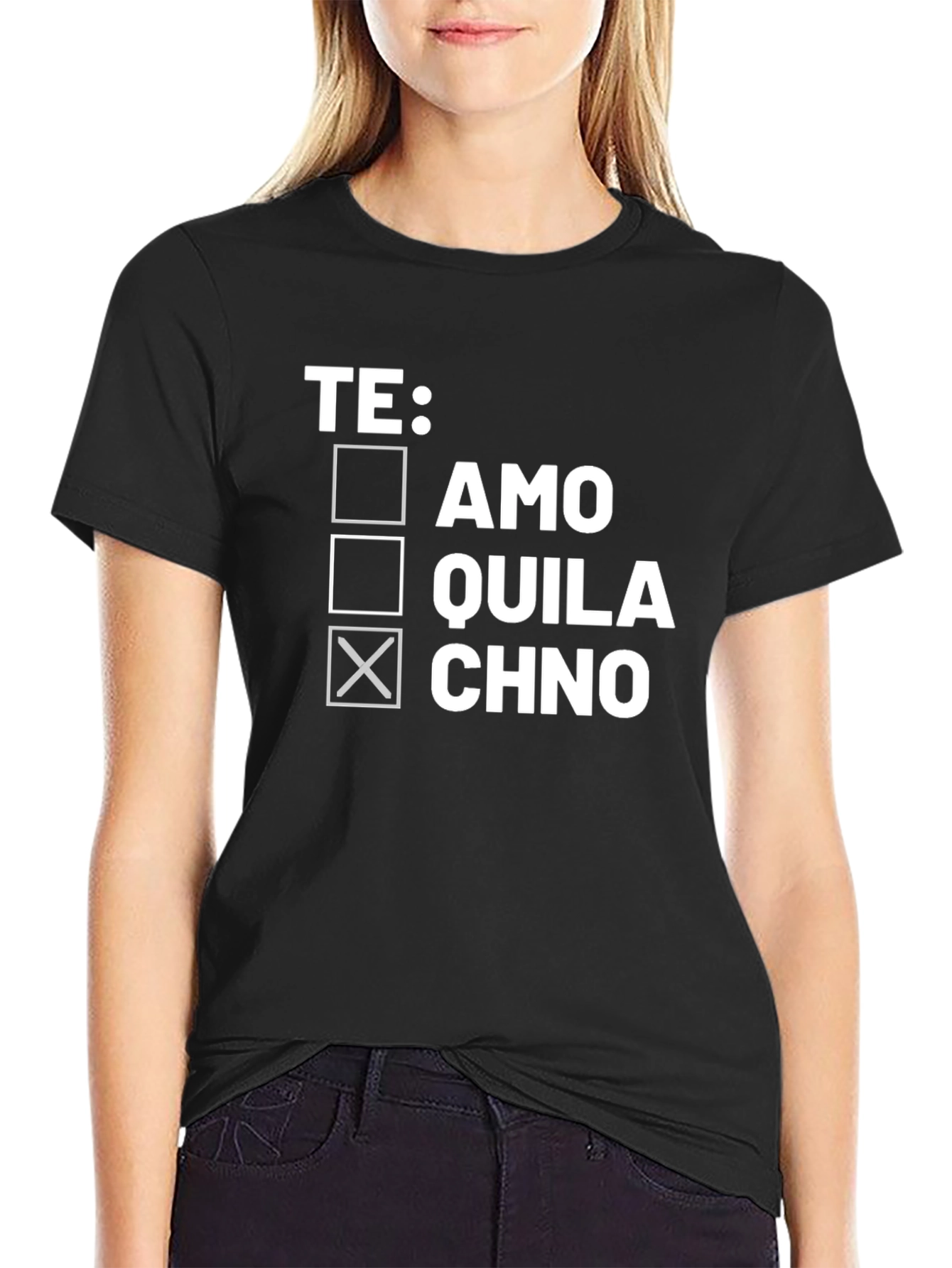 Black Funny Tequila Chno T-Shirt for Men view 2