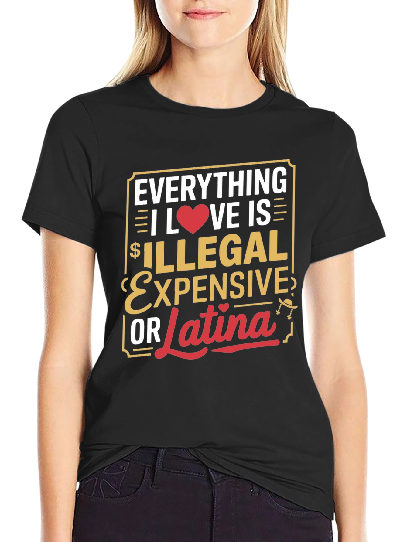 Black Everything I Love T-Shirt view 2