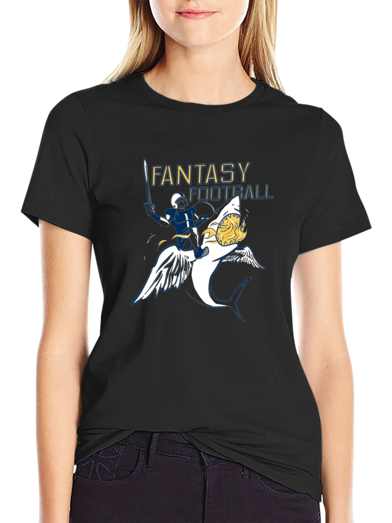 Black Fantasy Football Graphic Tee view 2