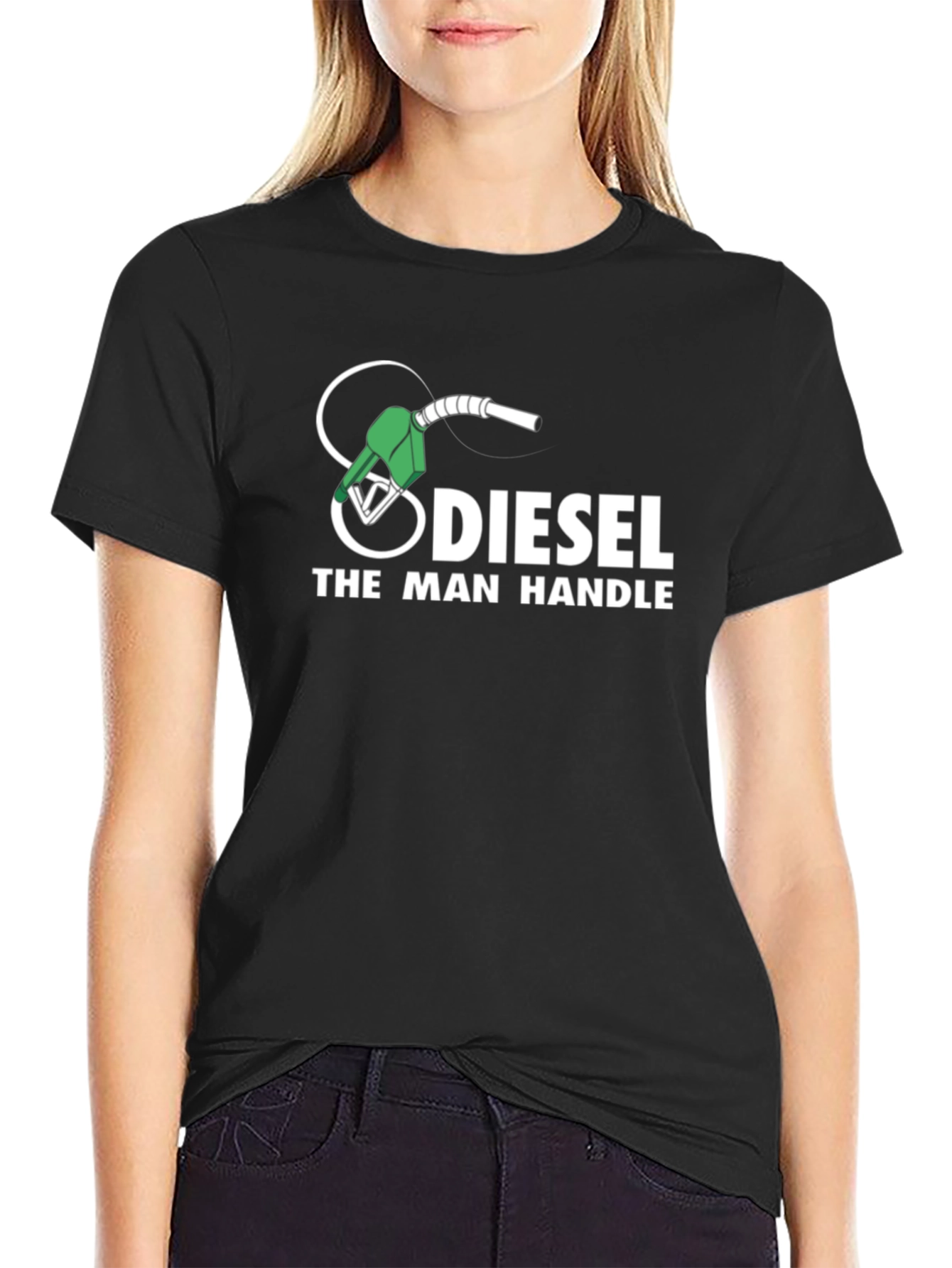 Black Diesel The Man Handle T-Shirt - Black view 2