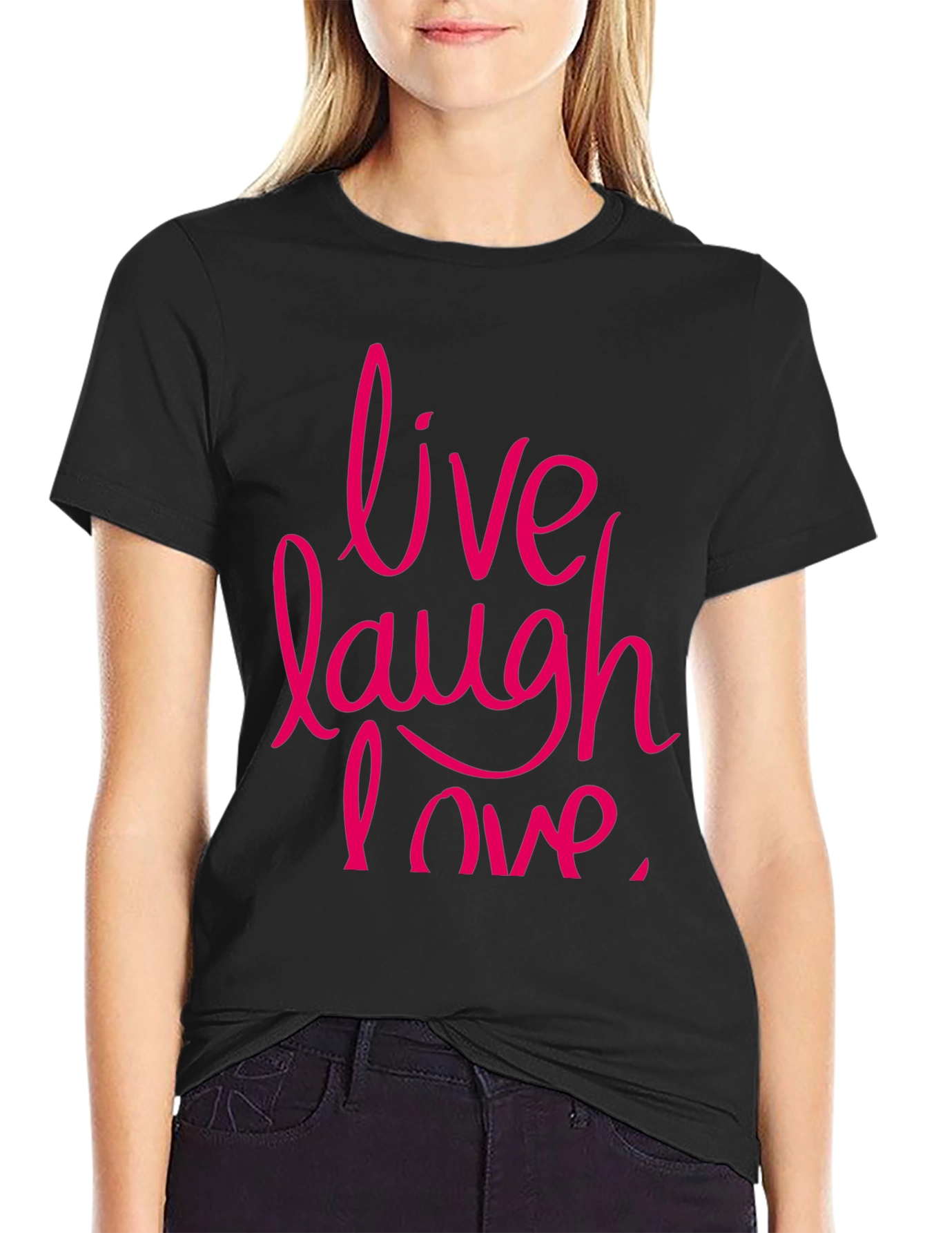 Black Live Laugh Love Graphic Tee view 2