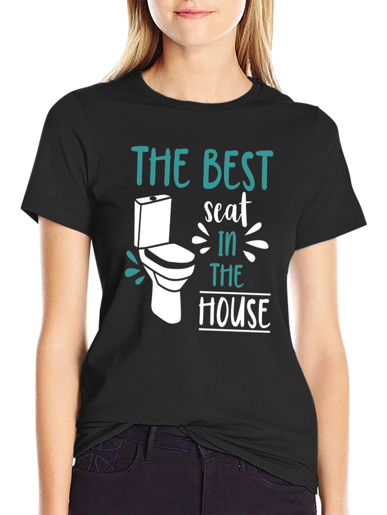 Black Best Seat in the House Graphic T-Shirt view 2