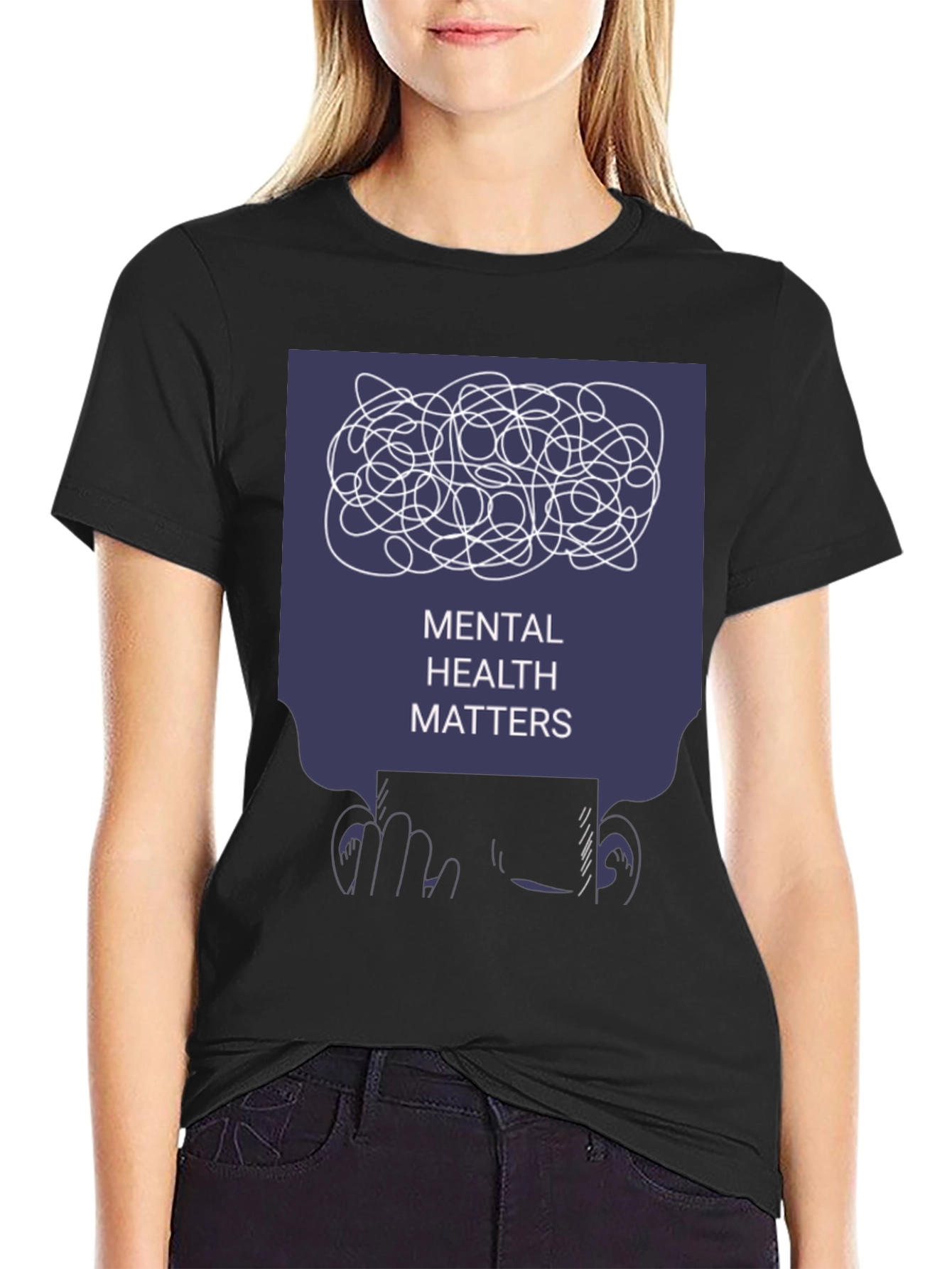 Black Mental Health Matters T-Shirt - Awareness & Support view 2