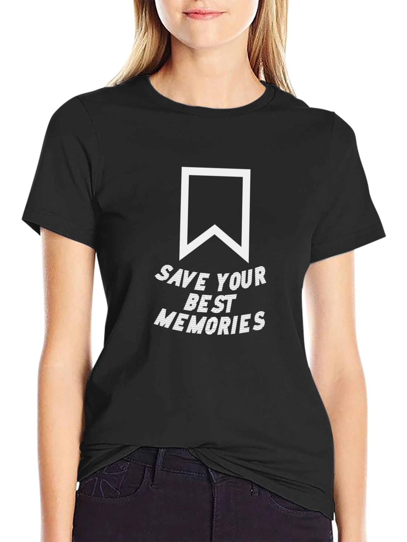 Black Save Your Best Memories T-Shirt view 2