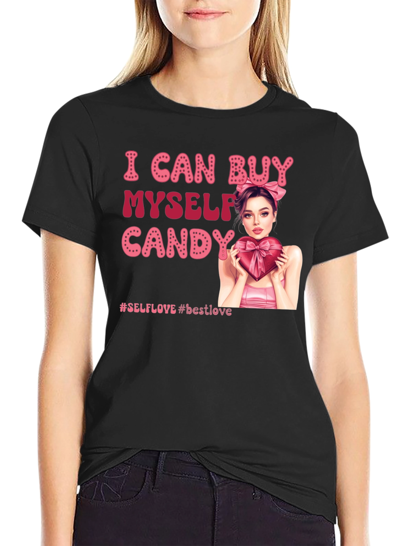 Black I Can Buy Myself Candy Graphic Tee view 2