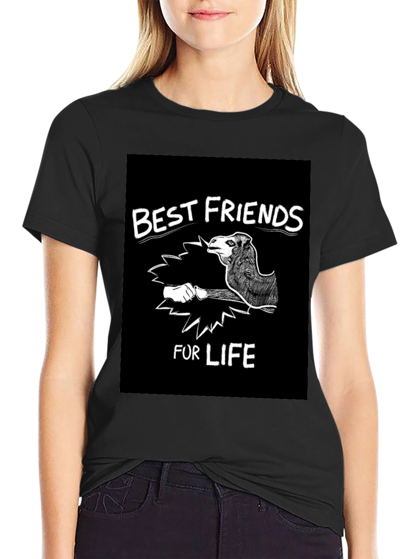 Black Best Friends for Life T-Shirt view 2