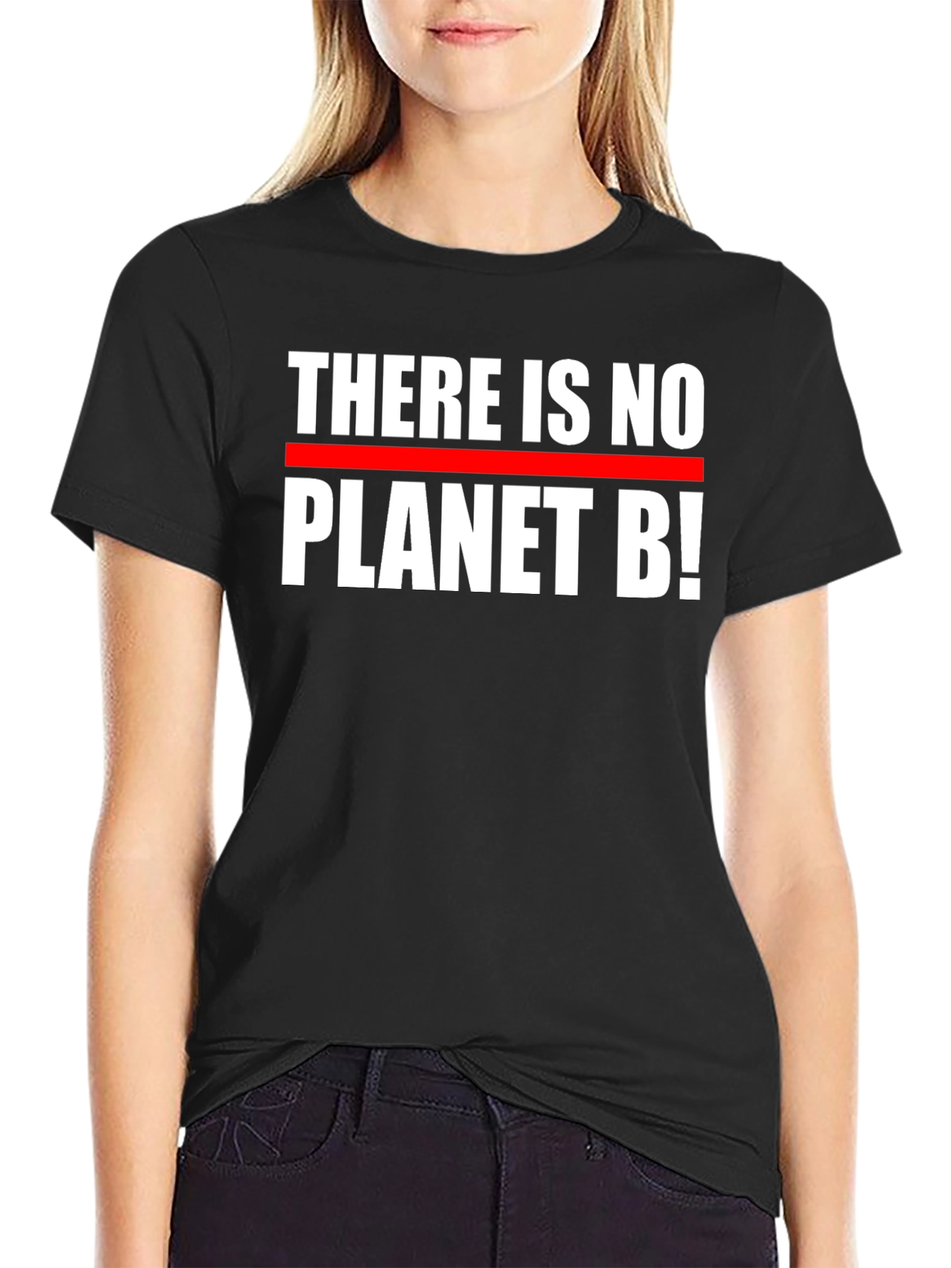 Black There is No Planet B! Graphic Tee view 2