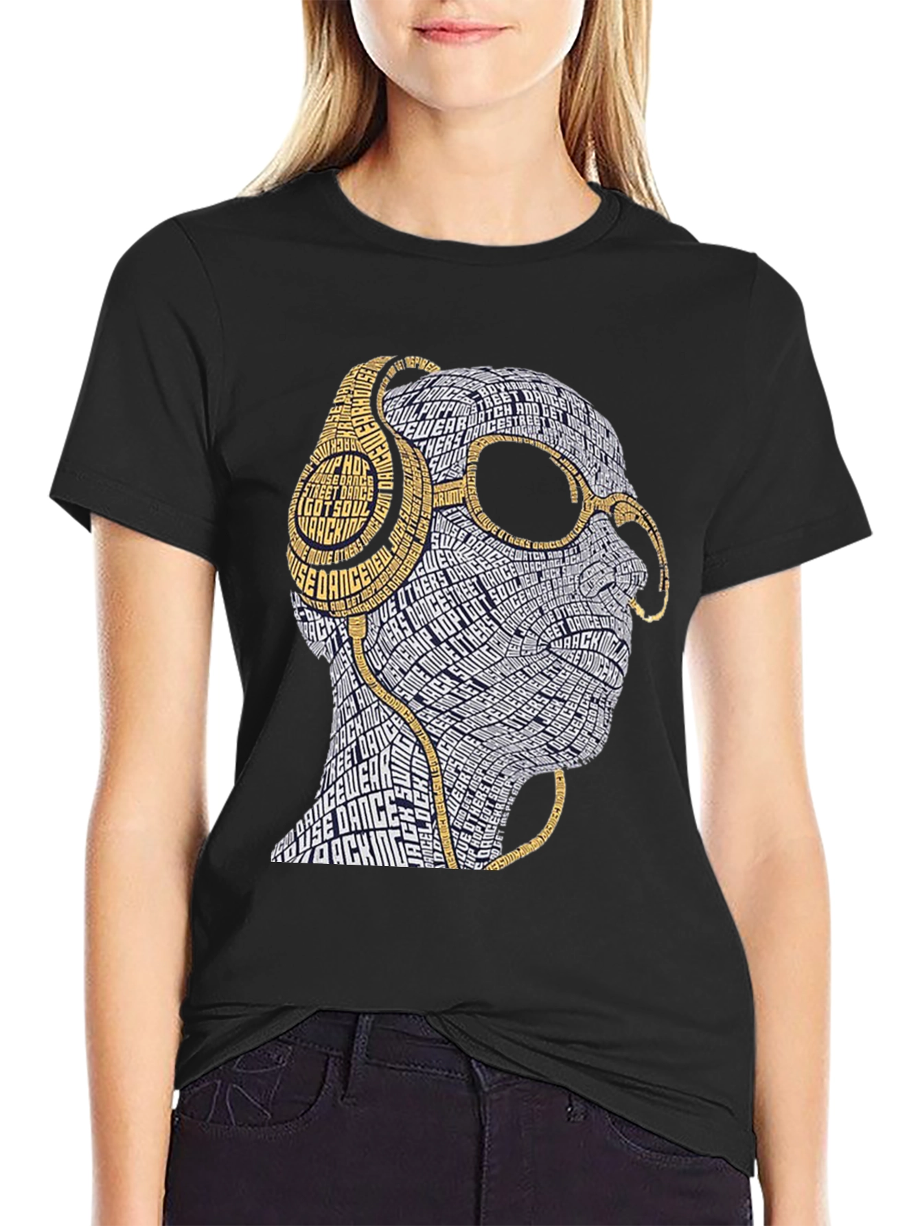 Black Urban DJ Graphic Tee - Black view 2