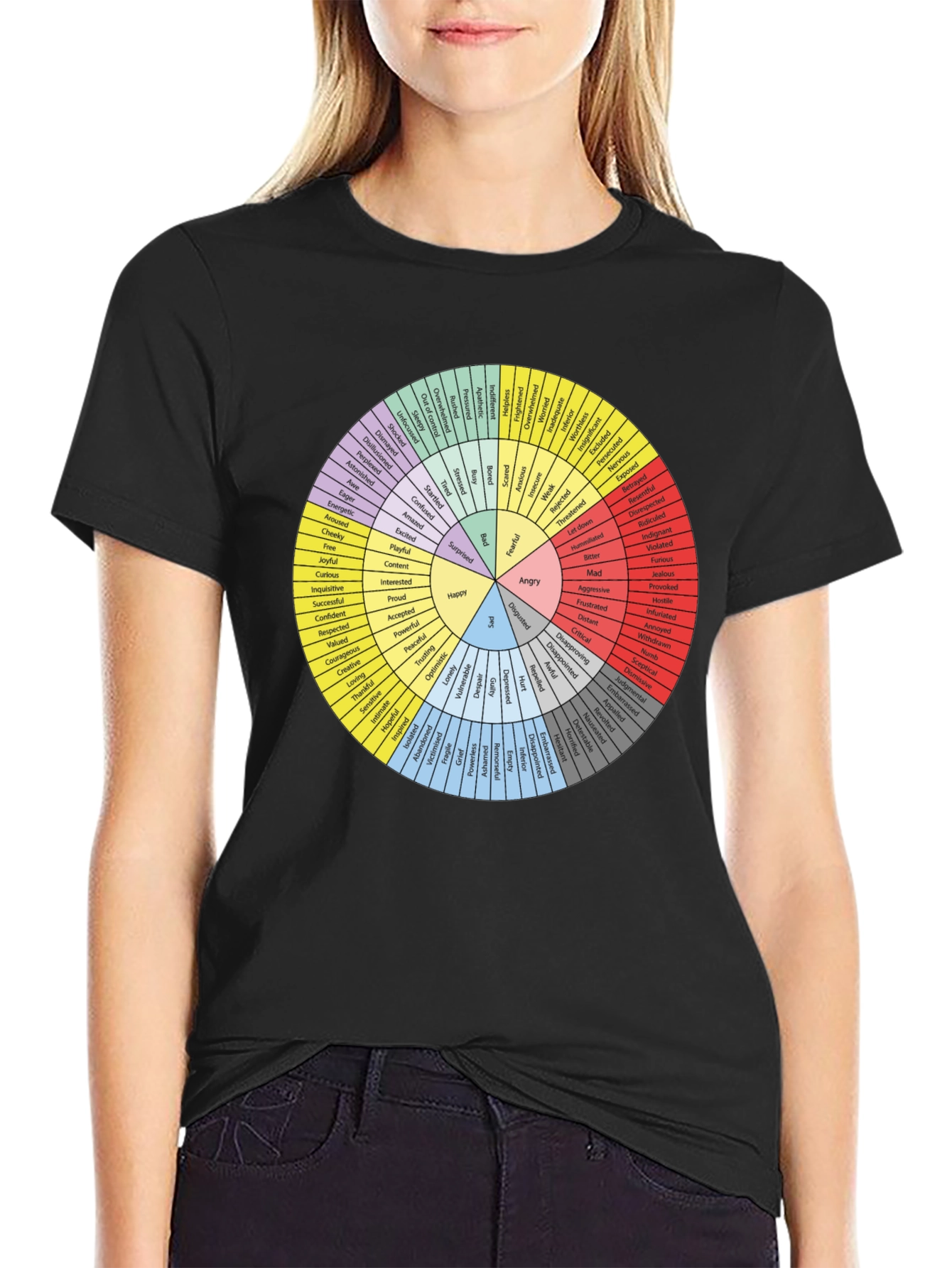 Emotions Wheel Graphic Tee - Express Yourself! - 2
