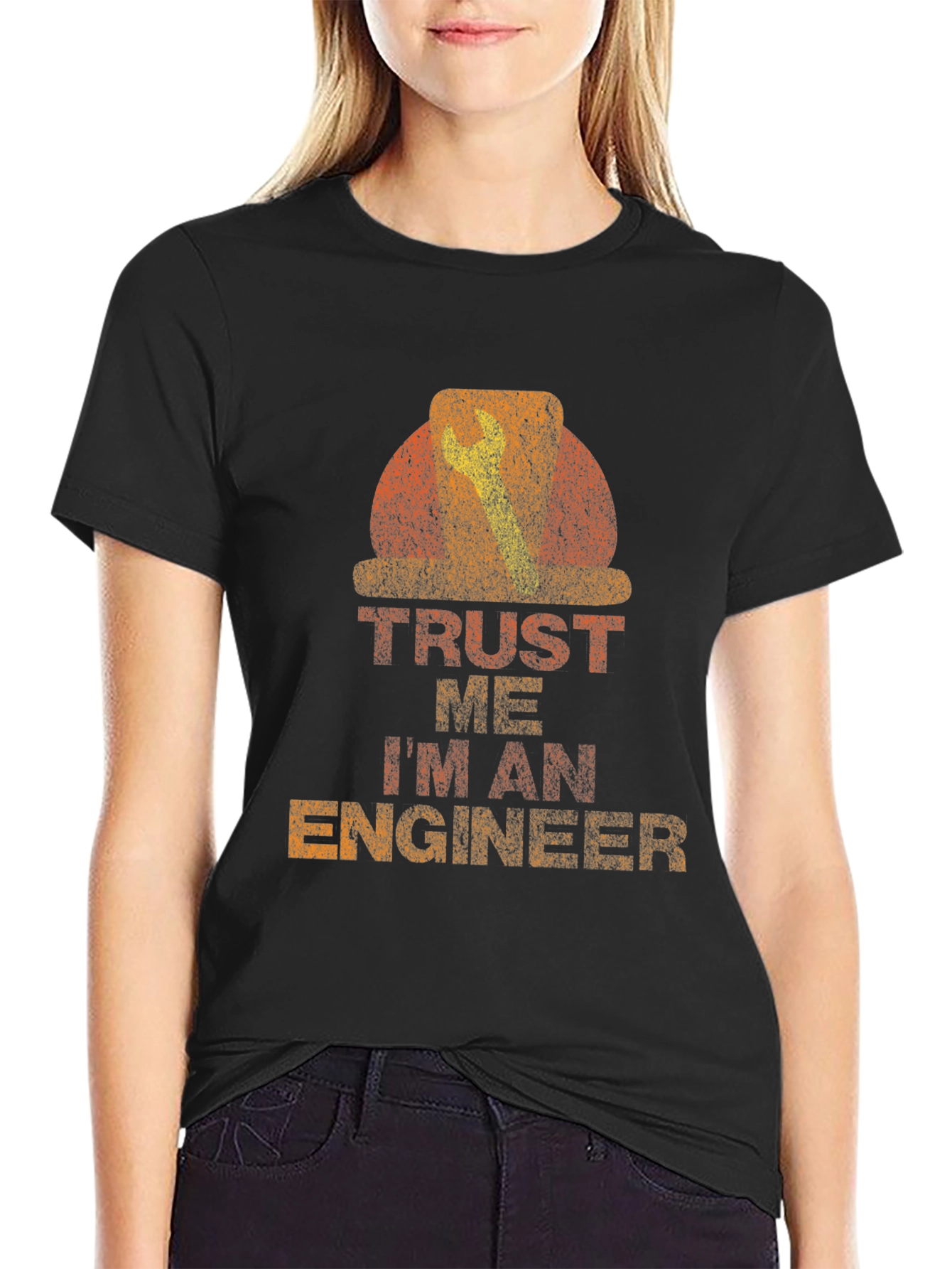 Black Trust Me I'm An Engineer Graphic Tee view 2