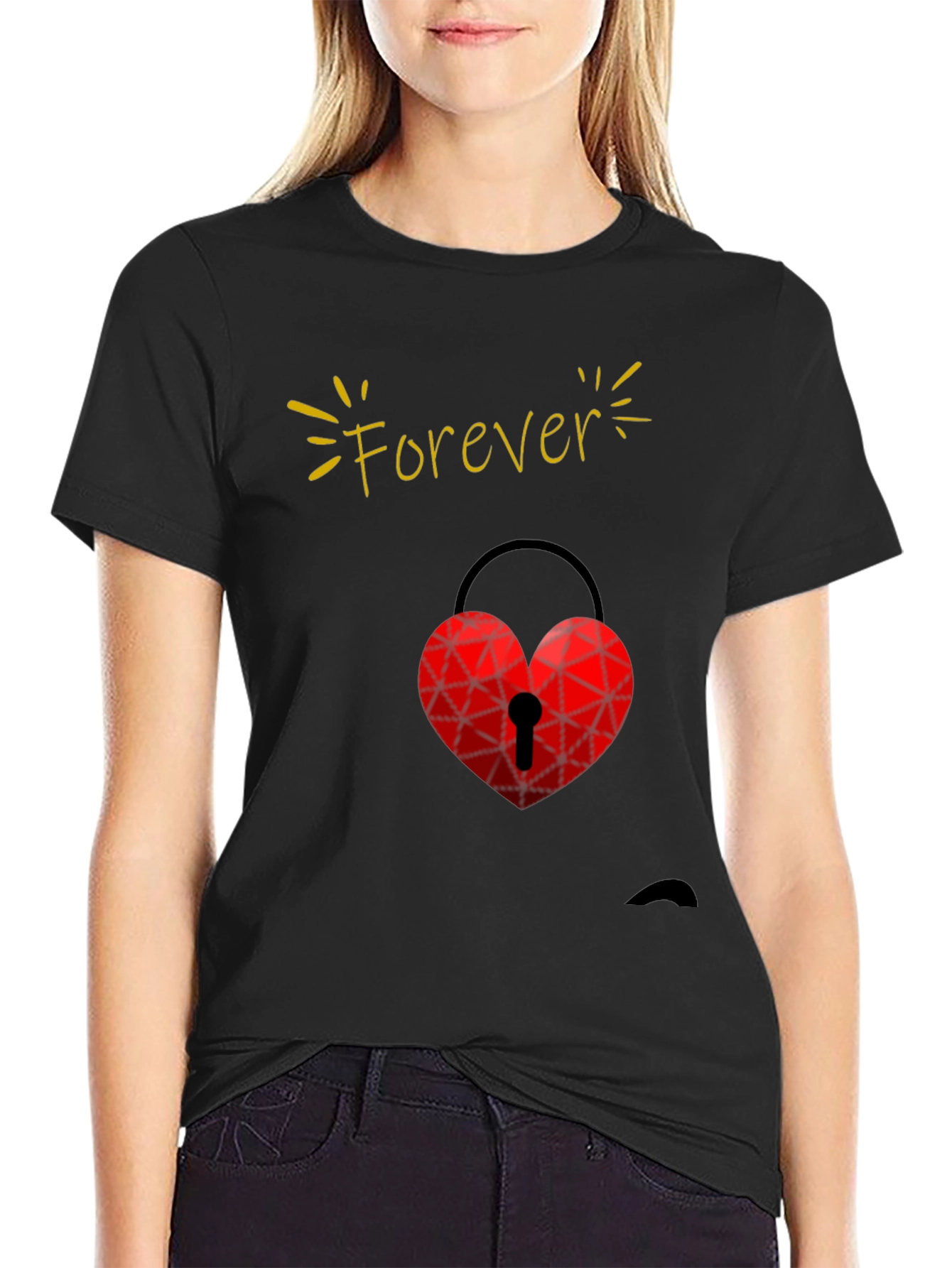 Forever Love Heart Lock T-Shirt - Valentine's Day - 2