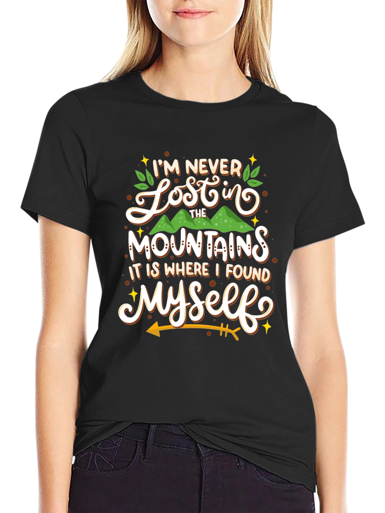 Black Mountain Lover T-Shirt: Never Lost, Found Myself view 2