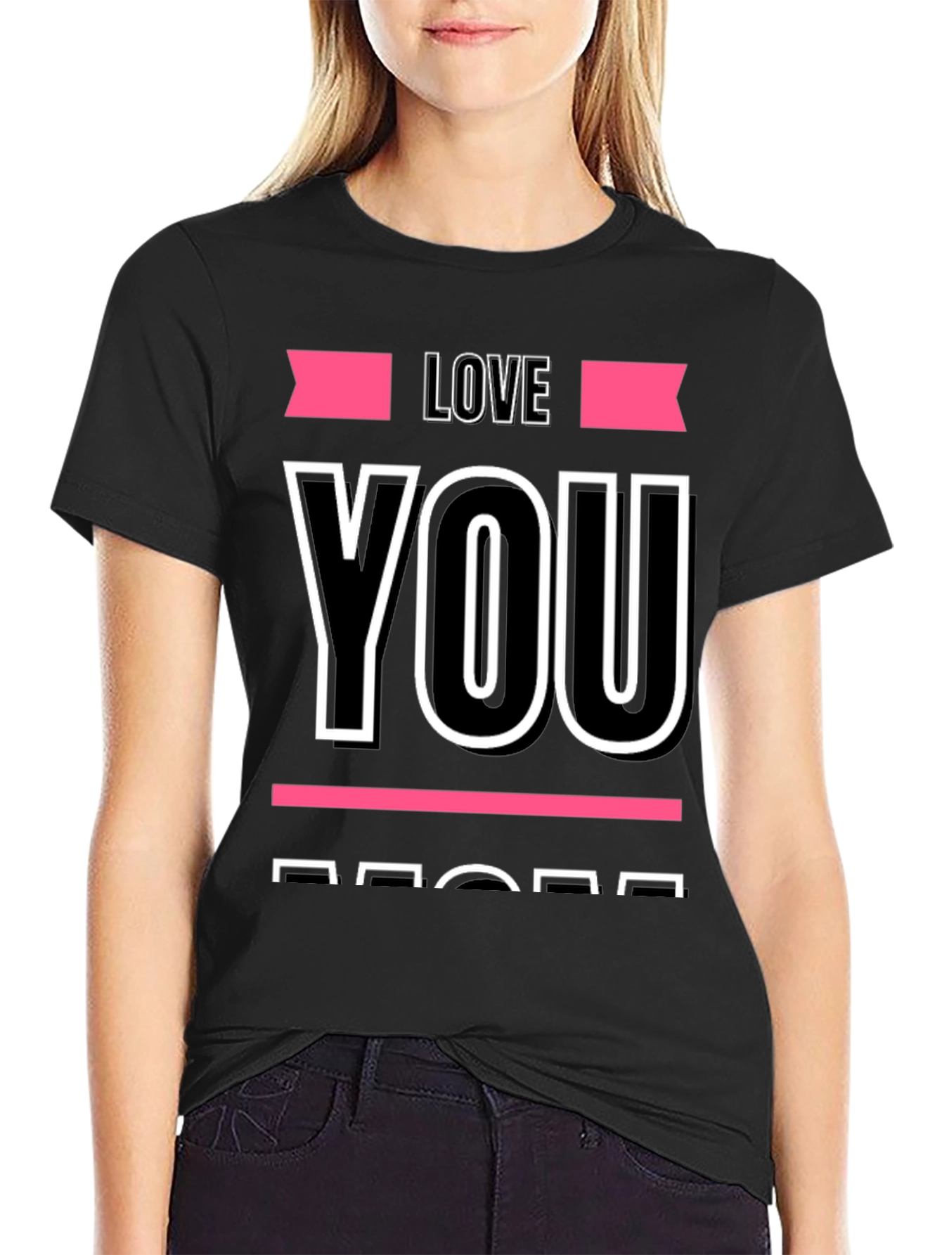 Black Love You More Graphic Tee view 2