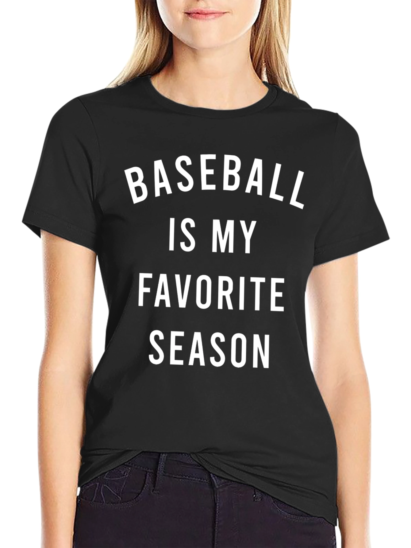 Black Baseball Is My Favorite Season T-Shirt view 2