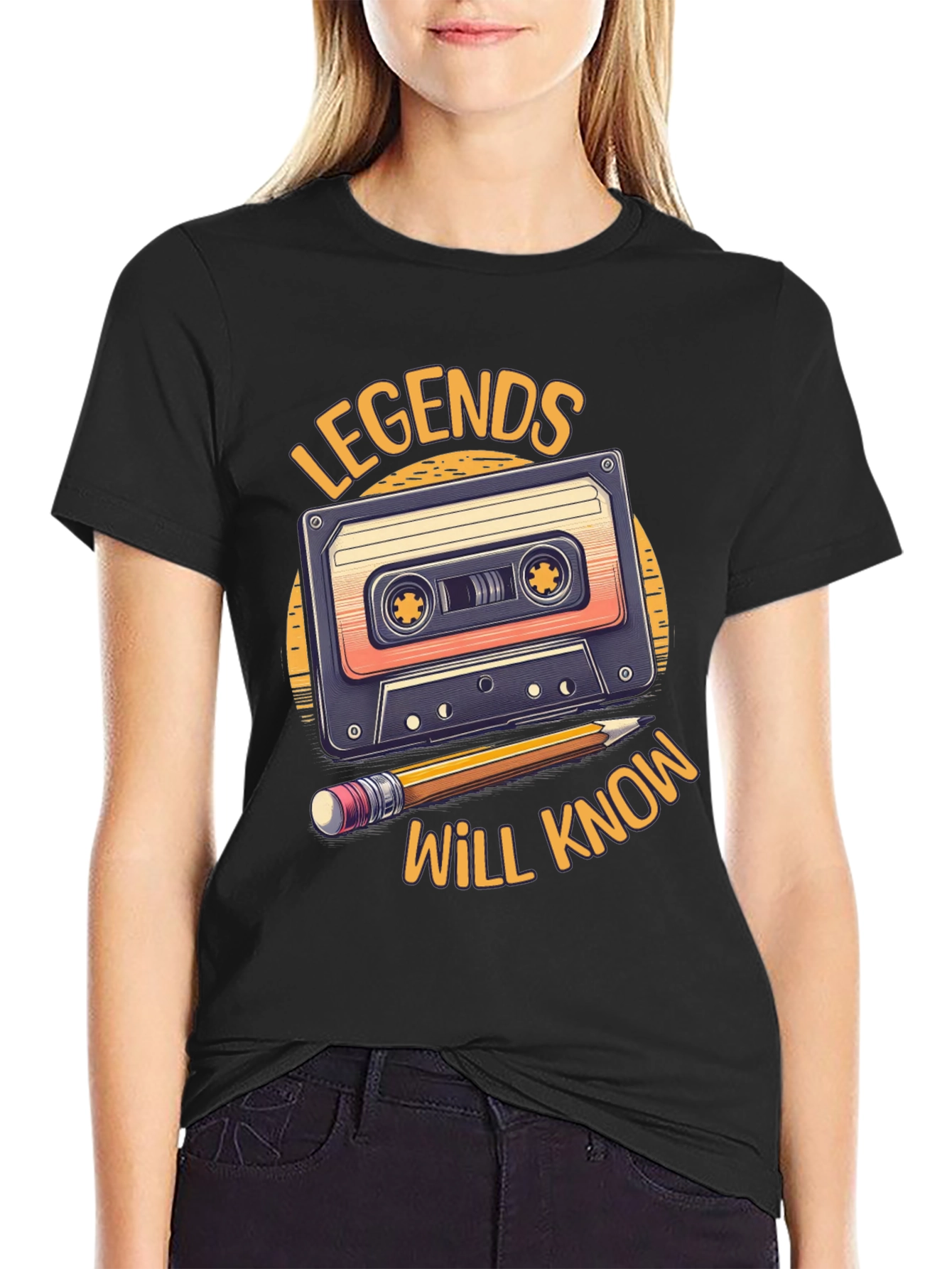 Black Legends Cassette Tape T-Shirt view 2