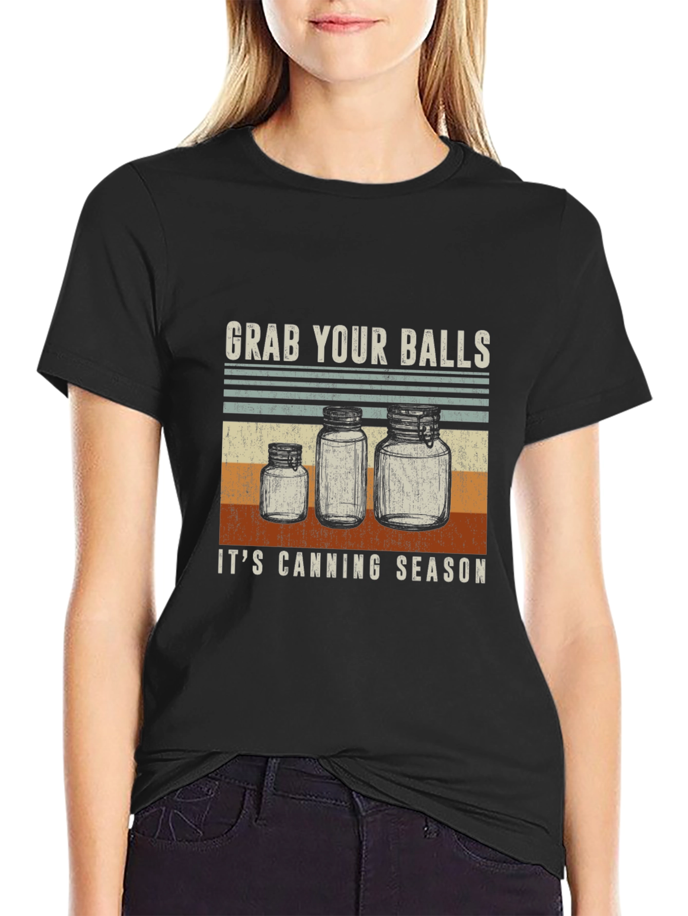 Black Grab Your Balls It's Canning Season T-Shirt view 2