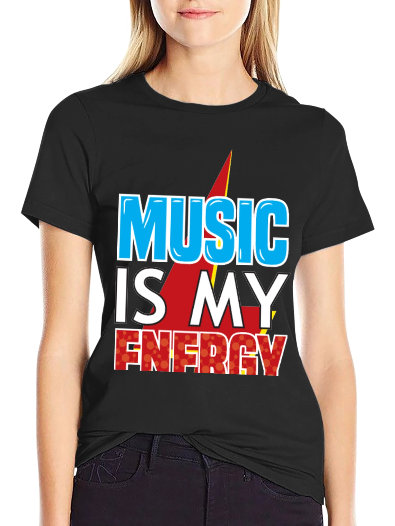 Black Music is My Energy Graphic Tee - Black view 2